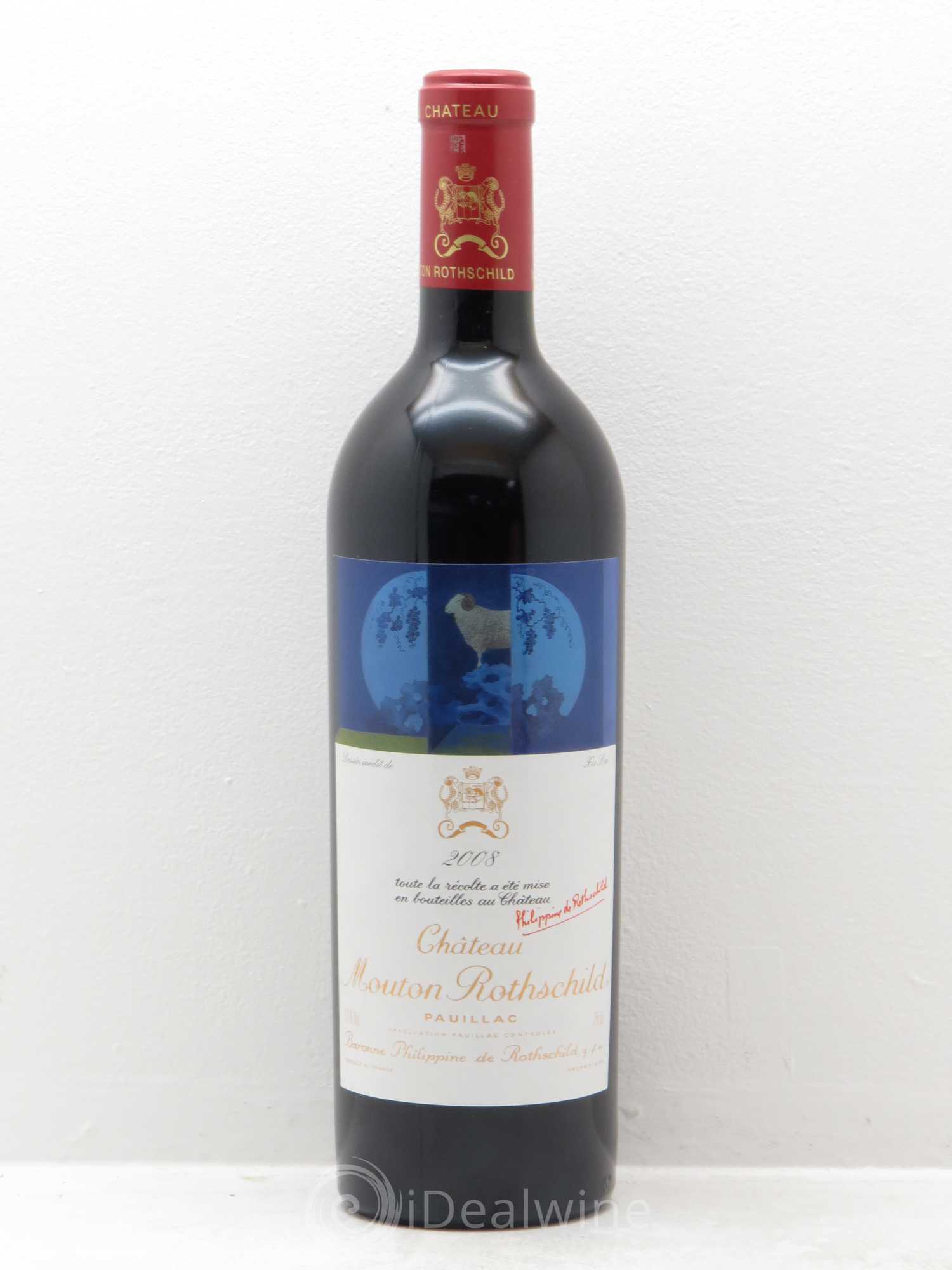 Caisse Collection Duclot 2008 (1 Haut Brion, 1 Margaux, 1 Petrus, 1 Latour, 1 Yquem, 1Cheval Blanc, 1 Lafite R, 1 Mission haut Brion, 1 Mouton Rothschild) 2008 - Lot de 9 bouteilles - 6