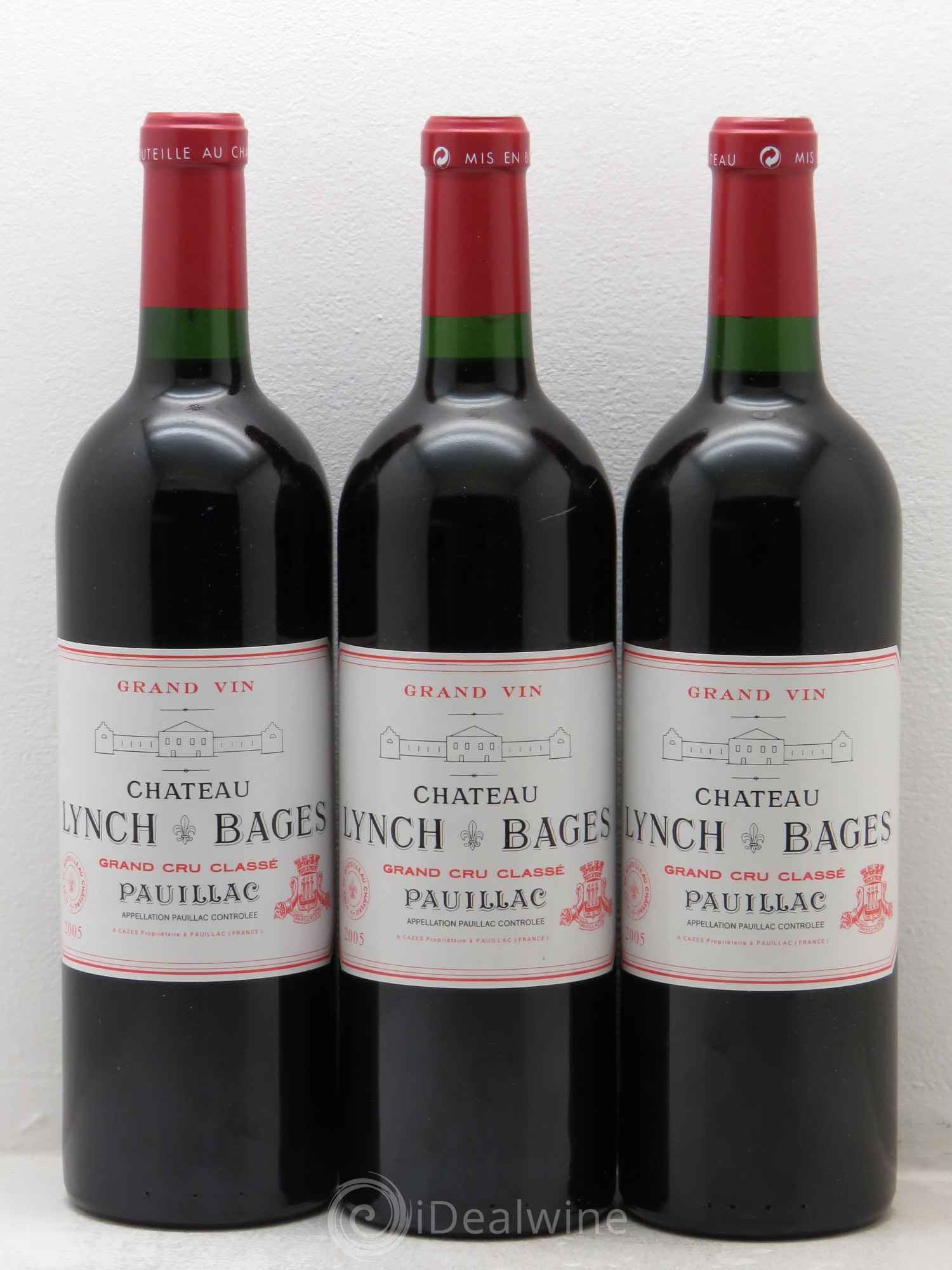 Château Lynch Bages 5ème Grand Cru Classé 2005 - Lot de 3 bouteilles - 0
