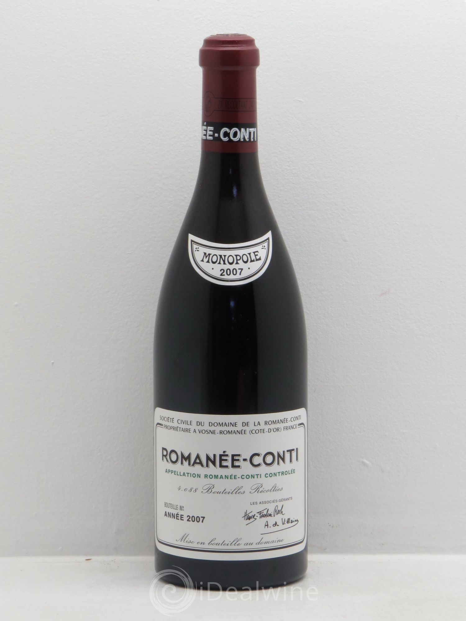 Romanée-Conti Grand Cru Domaine de la Romanée-Conti 2007 - Lot de 1 bouteille - 0