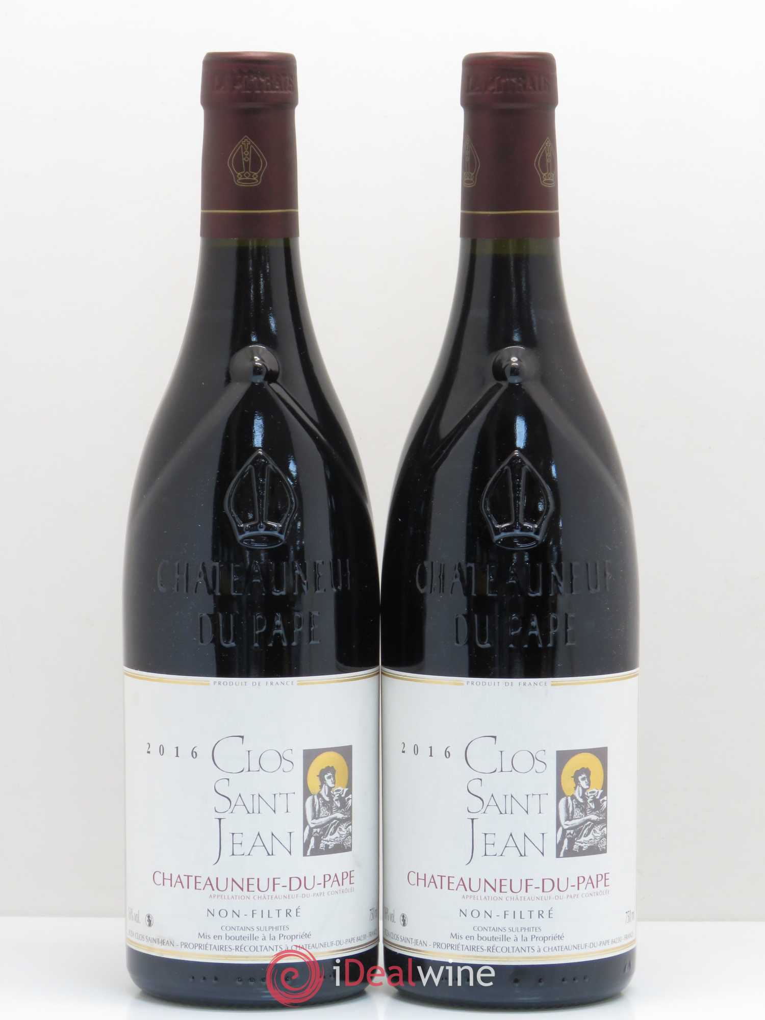 Châteauneuf-du-Pape Clos Saint-Jean Pascal et Vincent Maurel 2016 - Lot de 2 bouteilles - 0
