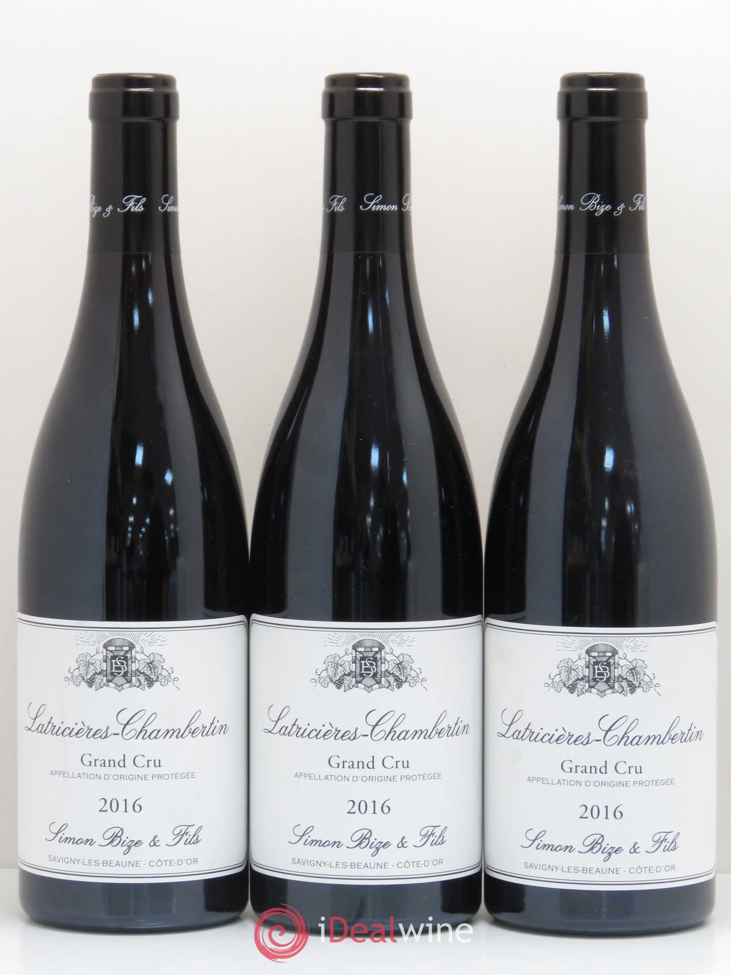 Latricières-Chambertin Grand Cru Simon Bize et Fils 2016 - Lot de 3 bouteilles - 0