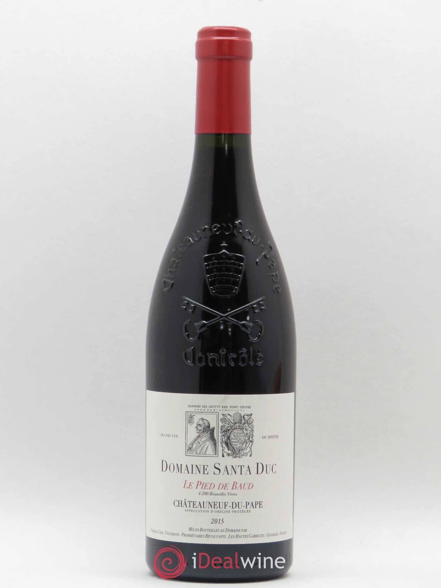 Châteauneuf-du-Pape Le Pied De Baud Santa Duc 2015 - Posten von 1 Flasche - 0