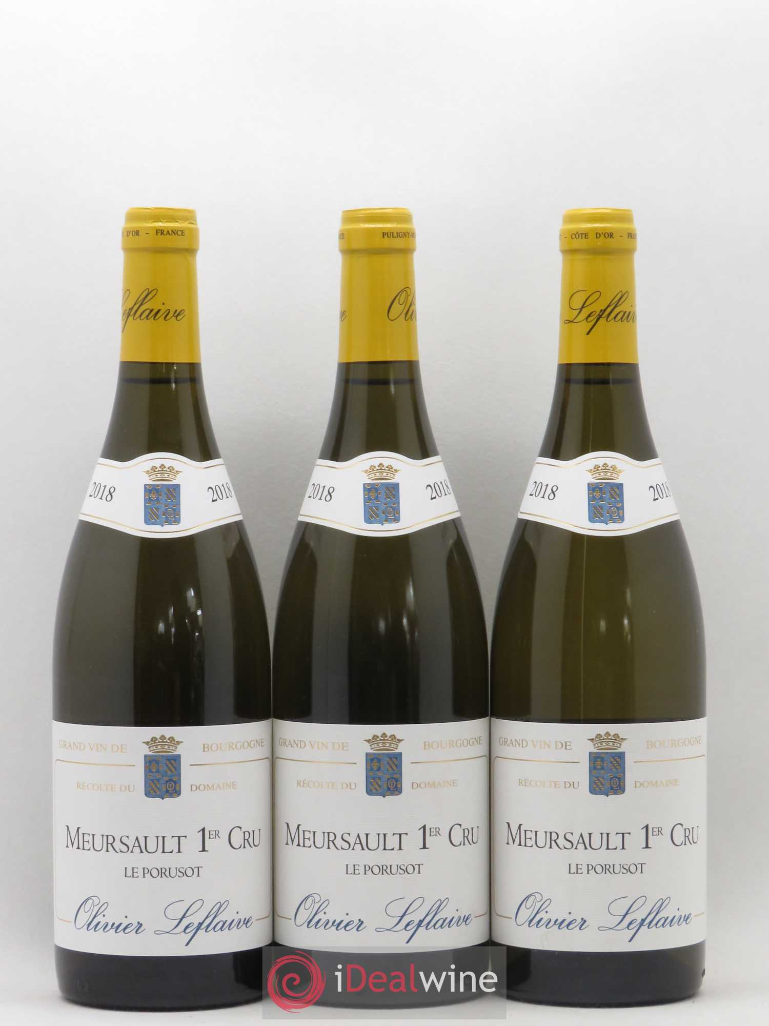 Meursault 1er Cru Poruzots Olivier Leflaive 2018 - Lot de 3 bouteilles - 0