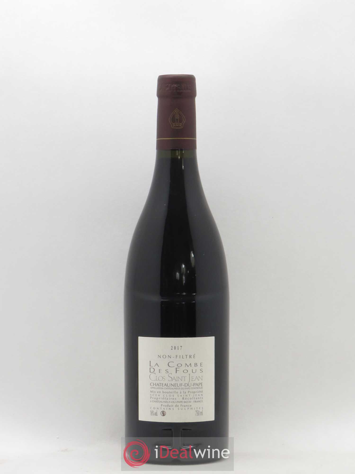 Châteauneuf-du-Pape Clos Saint-Jean La Combe des Fous Pascal et Vincent Maurel 2017 - Lot de 1 bouteille - 1