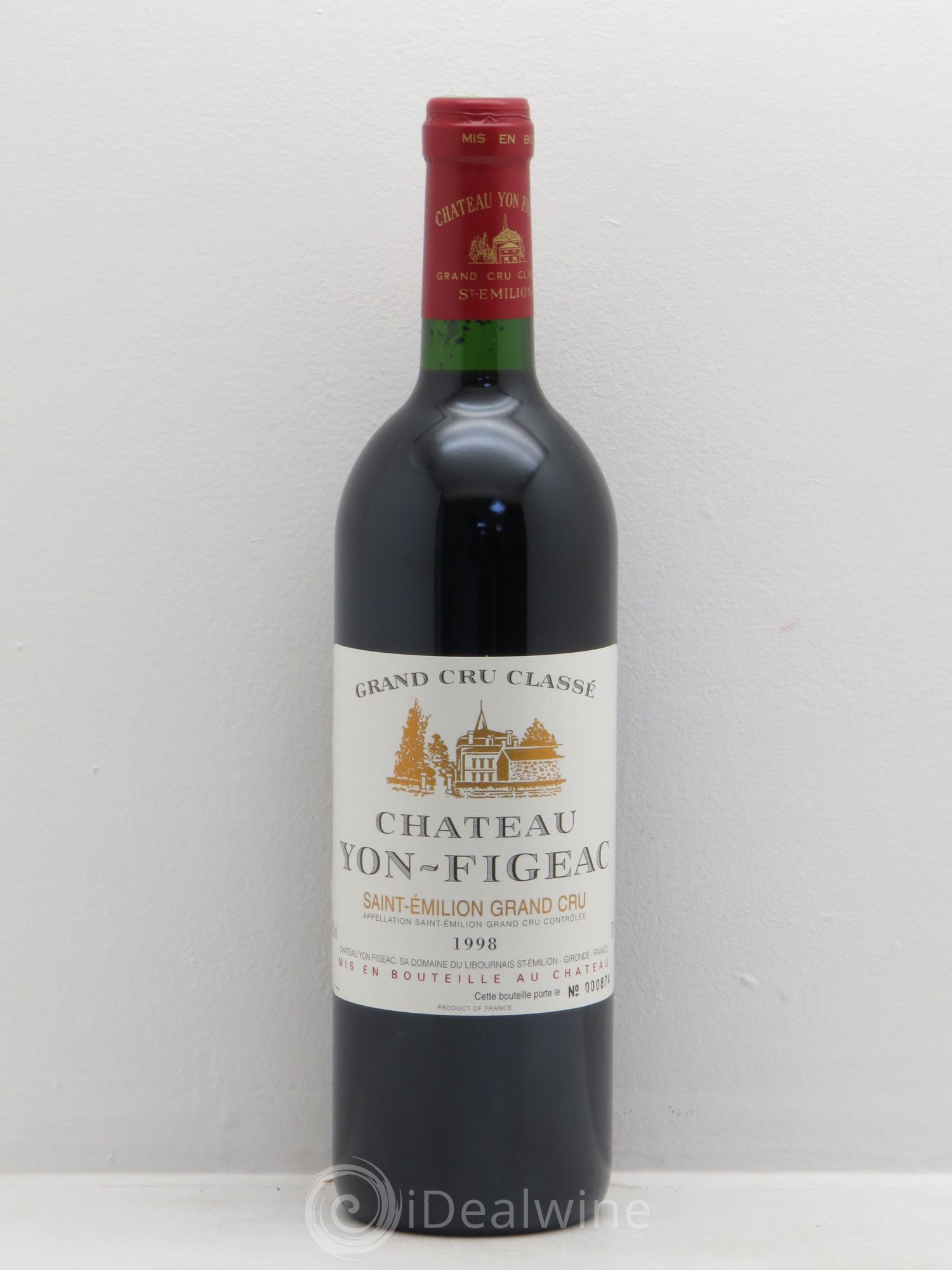 Château Yon Figeac Grand Cru Classé 1998 - Lot de 12 bouteilles - 0