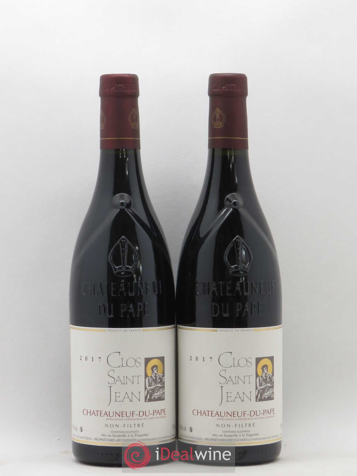 Châteauneuf-du-Pape Clos Saint-Jean Pascal et Vincent Maurel 2017 - Lot de 2 bouteilles - 0