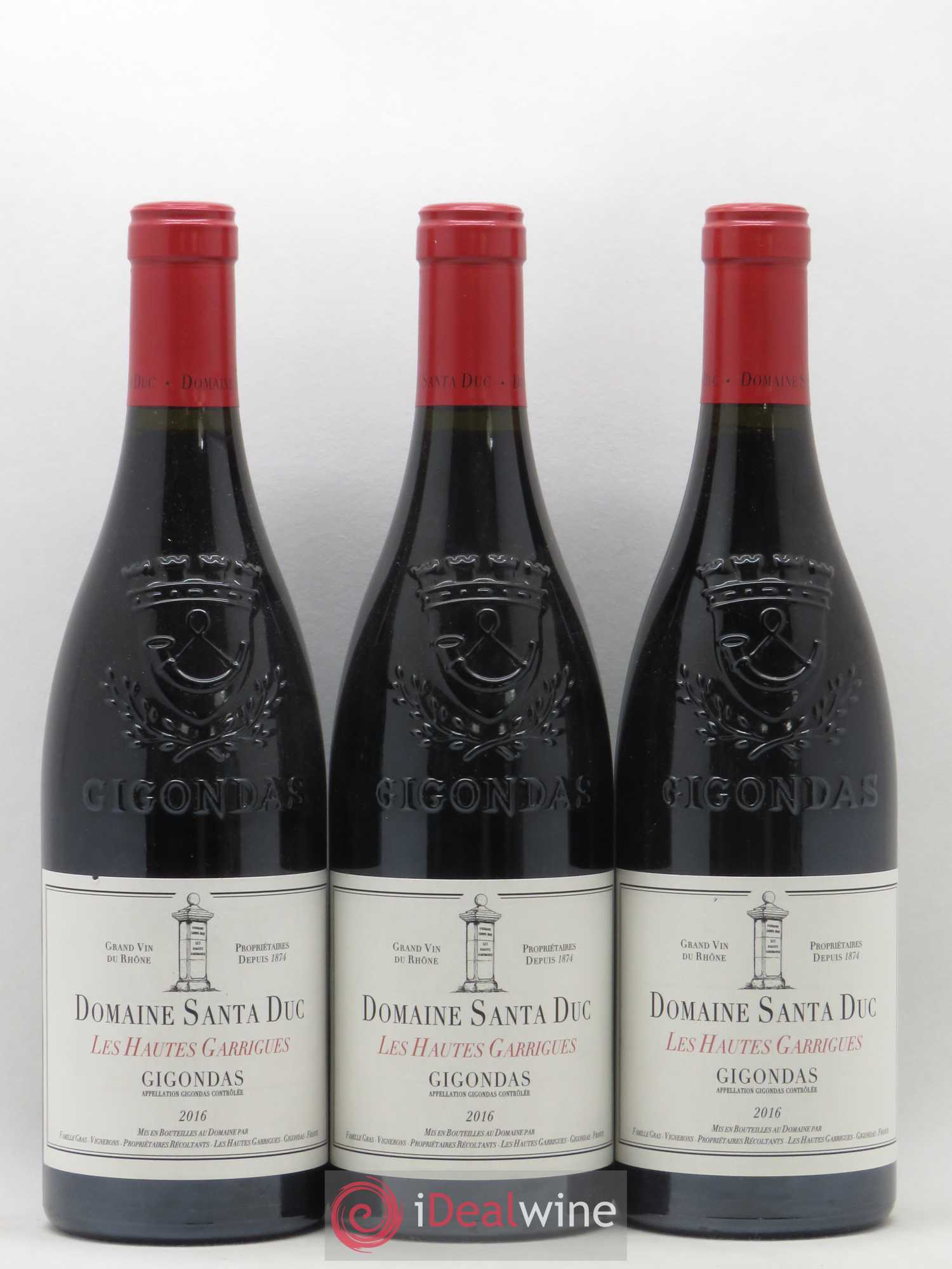 Gigondas Santa Duc (Domaine) Hautes Garrigues Famille Gras 2016 - Lot de 3 bouteilles - 0
