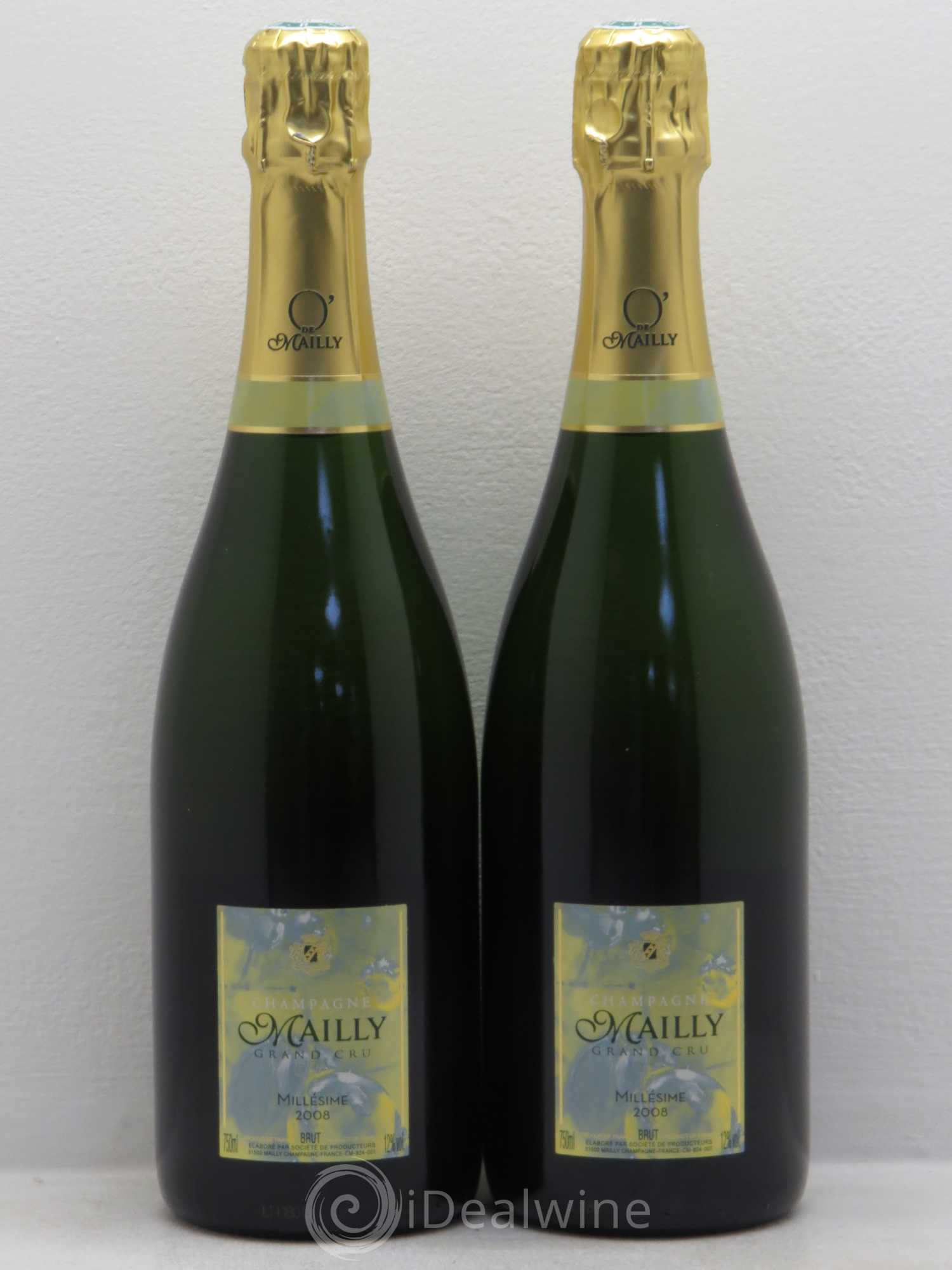 Brut millésimé Mailly 2008 - Lot de 2 bouteilles - 0