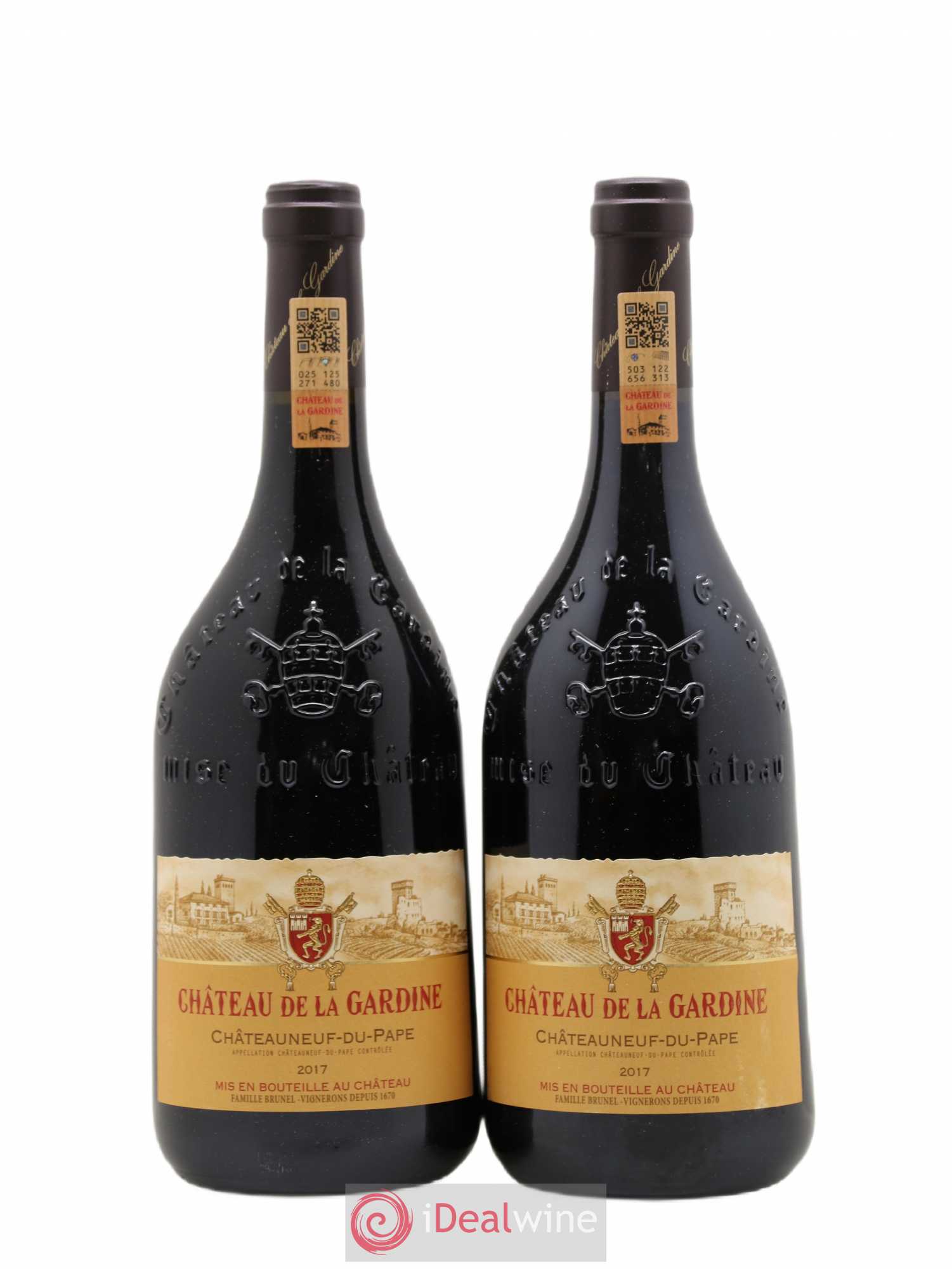 Châteauneuf-du-Pape Château de La Gardine Famille Brunel 2017 - Lot de 2 bouteilles - 0