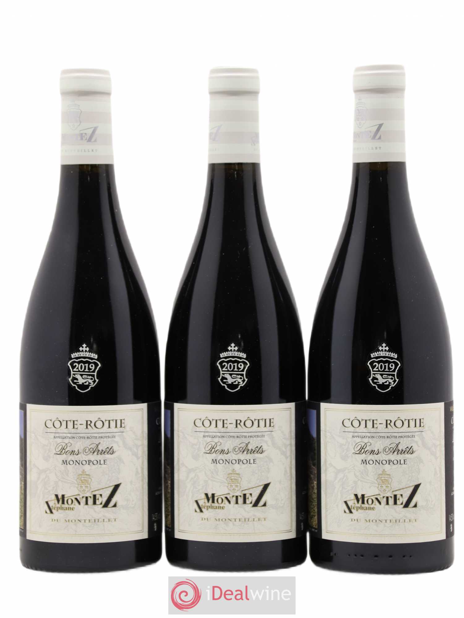 Côte-Rôtie Bons Arrêts Monteillet (Domaine du) - Stéphane Montez 2019 - Lot de 3 bouteilles - 0