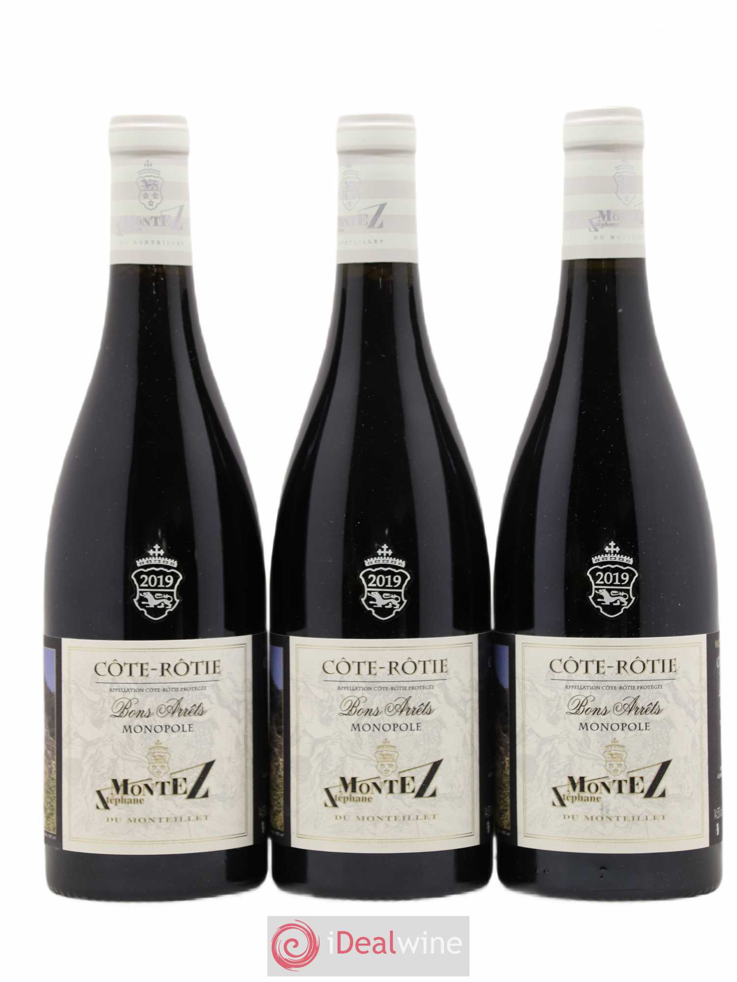 Côte-Rôtie Bons Arrêts Monteillet (Domaine du) - Stéphane Montez 2019 - Lot de 3 bouteilles - 0