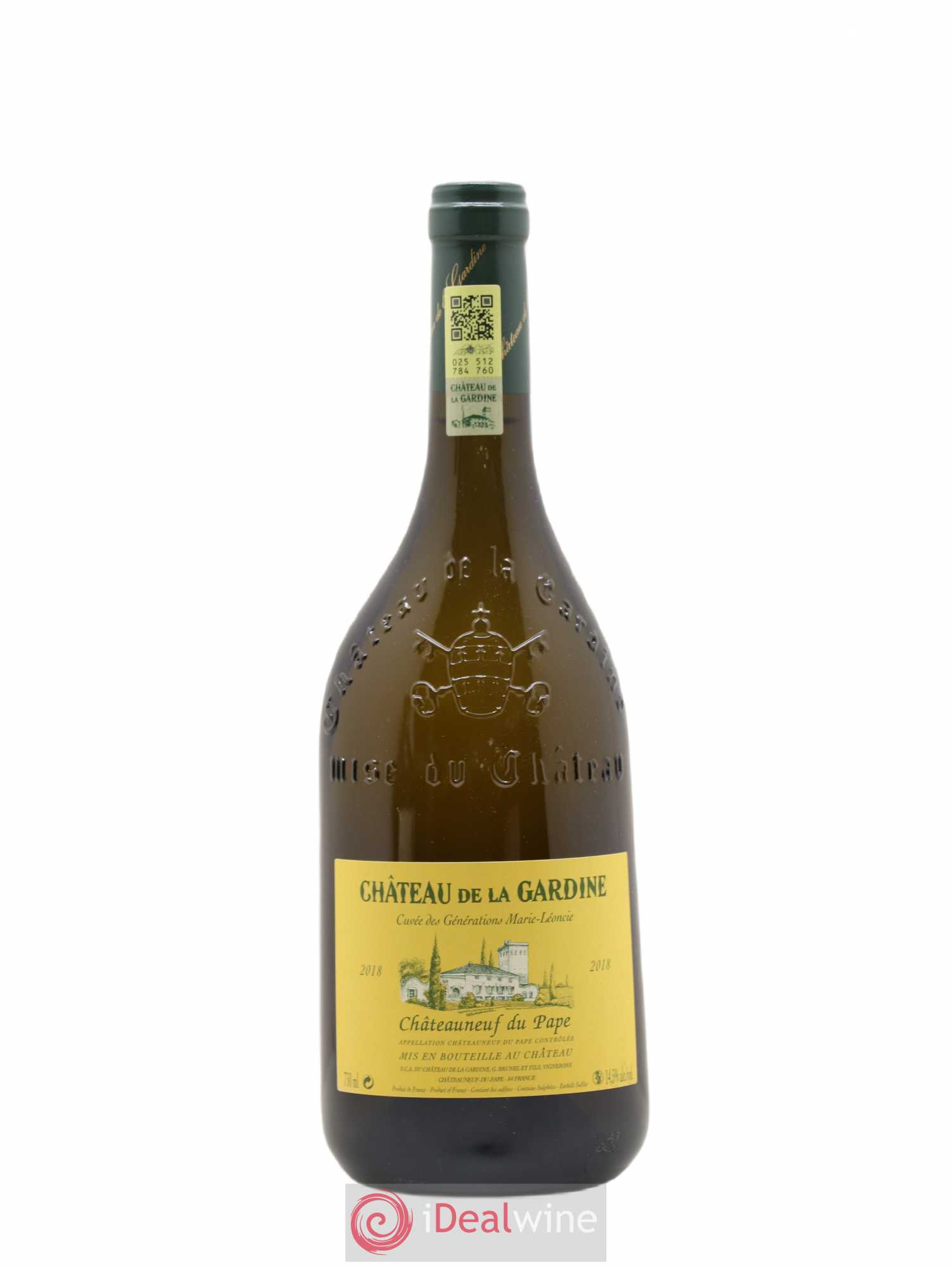 Châteauneuf-du-Pape La Gardine Cuvée des Générations Marie Léoncie Famille Brunel 2018 - Lot de 1 bouteille - 0