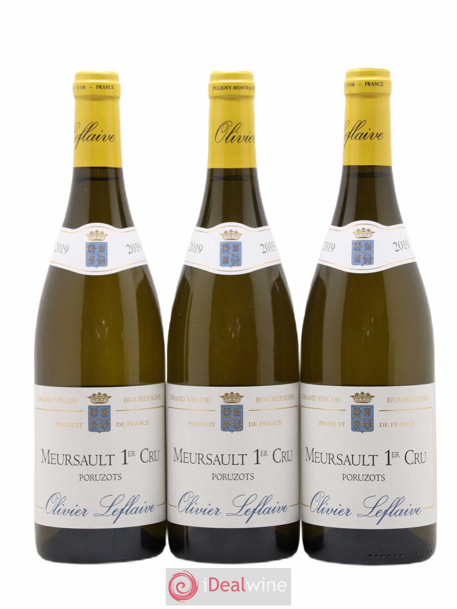 Meursault 1er Cru Poruzots Olivier Leflaive 2019 - Lot de 3 bouteilles - 0