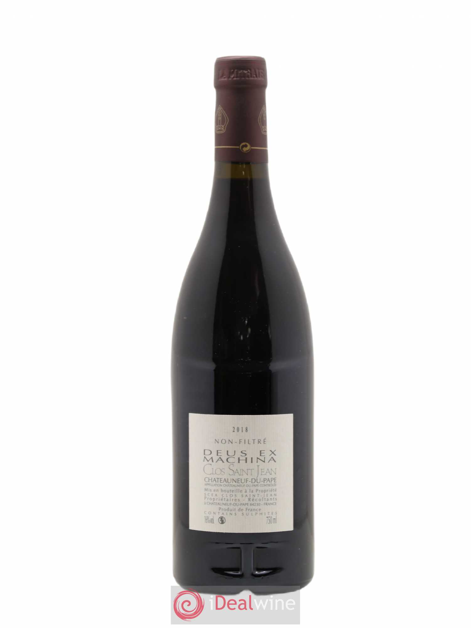 Châteauneuf-du-Pape Clos Saint-Jean Deus Ex Machina Pascal et Vincent Maurel 2018 - Lot de 1 bouteille - 1