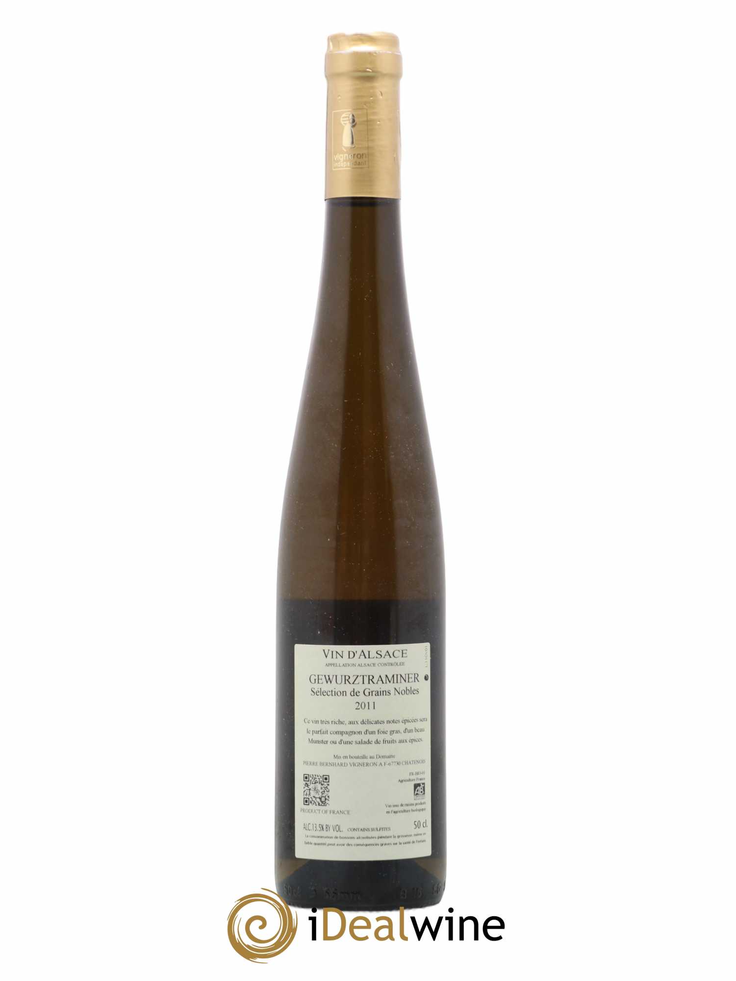 Alsace Gewurztraminer Grains Nobles Berhnard & Reibel 50 CL 2011 - Lot of 1 bottle - 1
