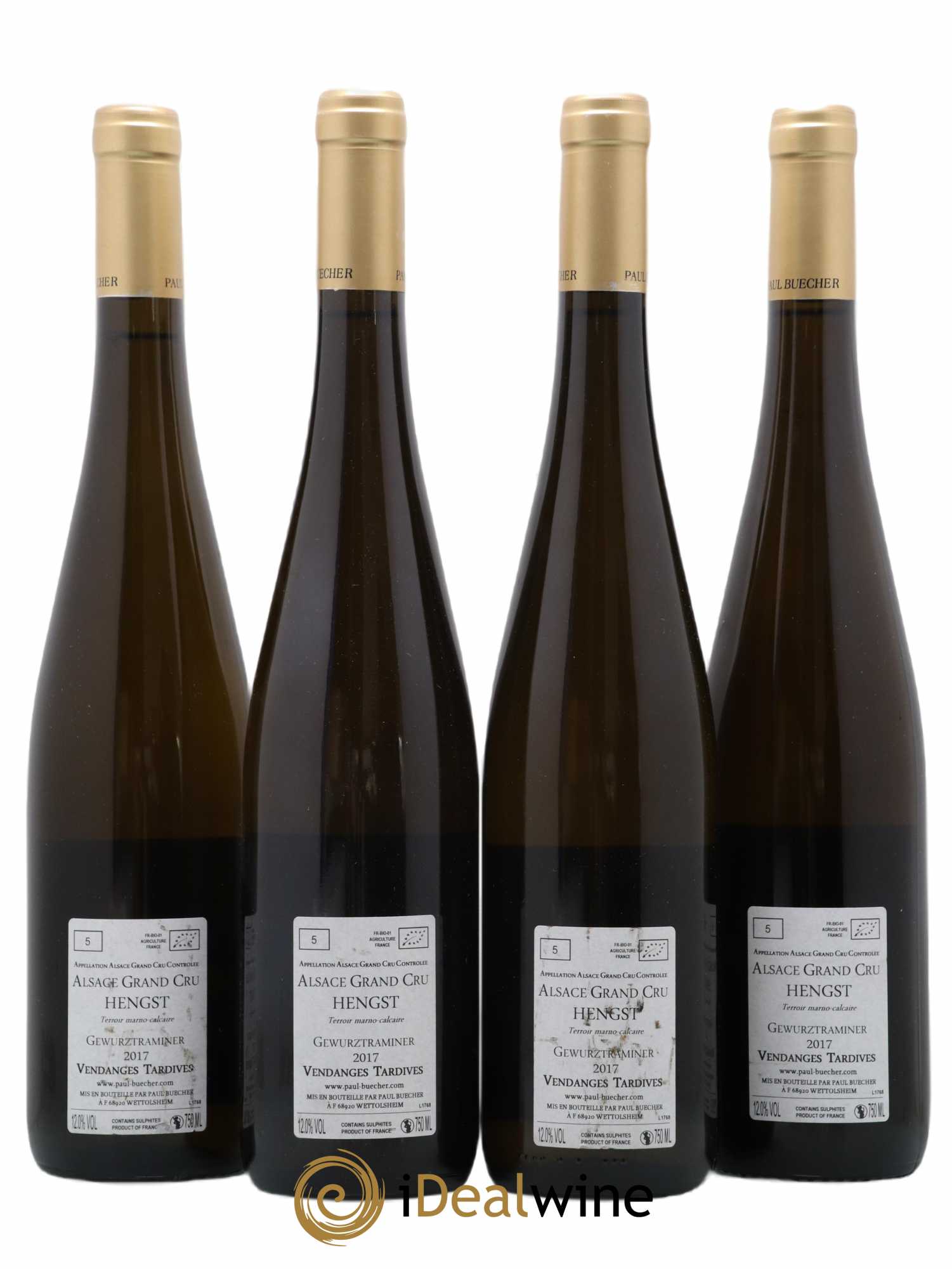 Alsace Hengst Gewurztraminer Vendanges Tardives Paul Buecher 2017 - Posten von 4 Flaschen - 1