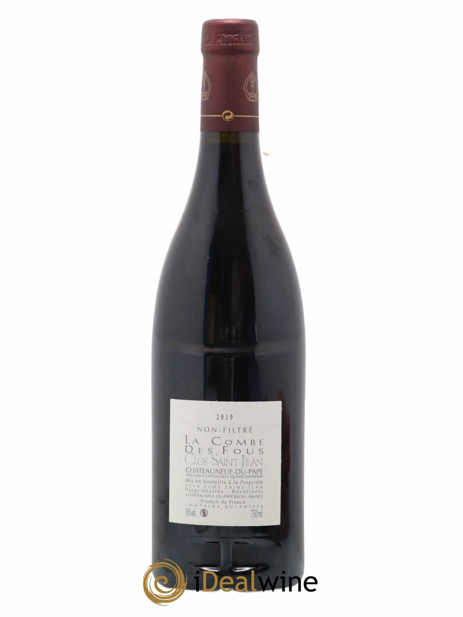 Châteauneuf-du-Pape Clos Saint-Jean La Combe des Fous Pascal et Vincent Maurel 2019 - Lot of 1 bottle - 1