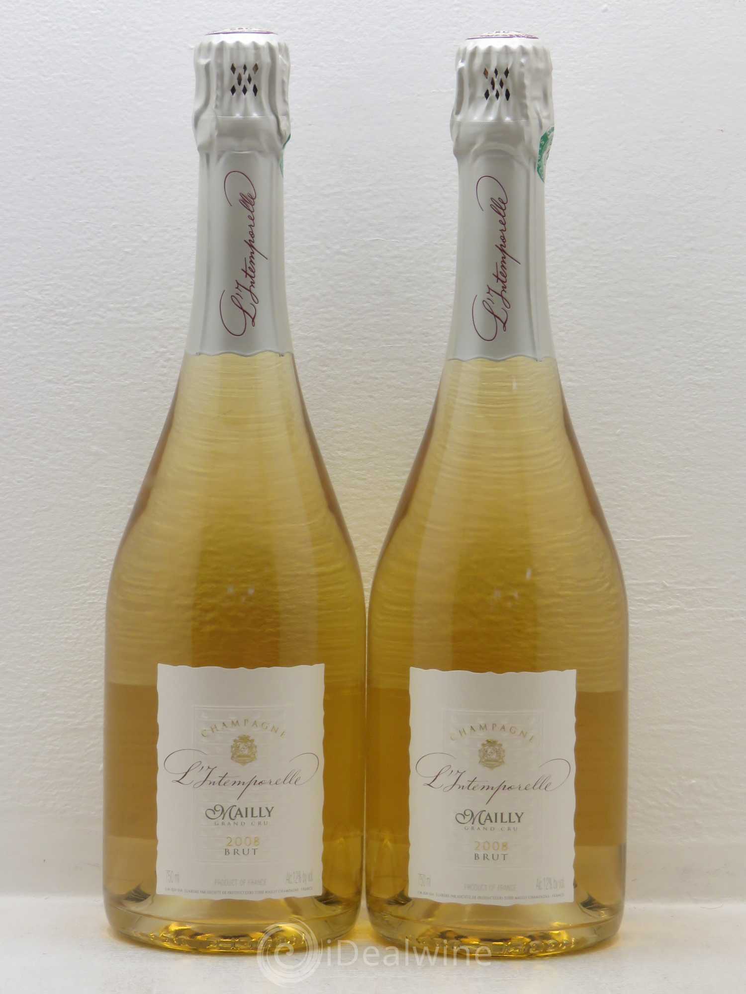 Brut millésimé Mailly L'intemporelle Grand Cru brut 2008 - Posten von 2 Flaschen - 0