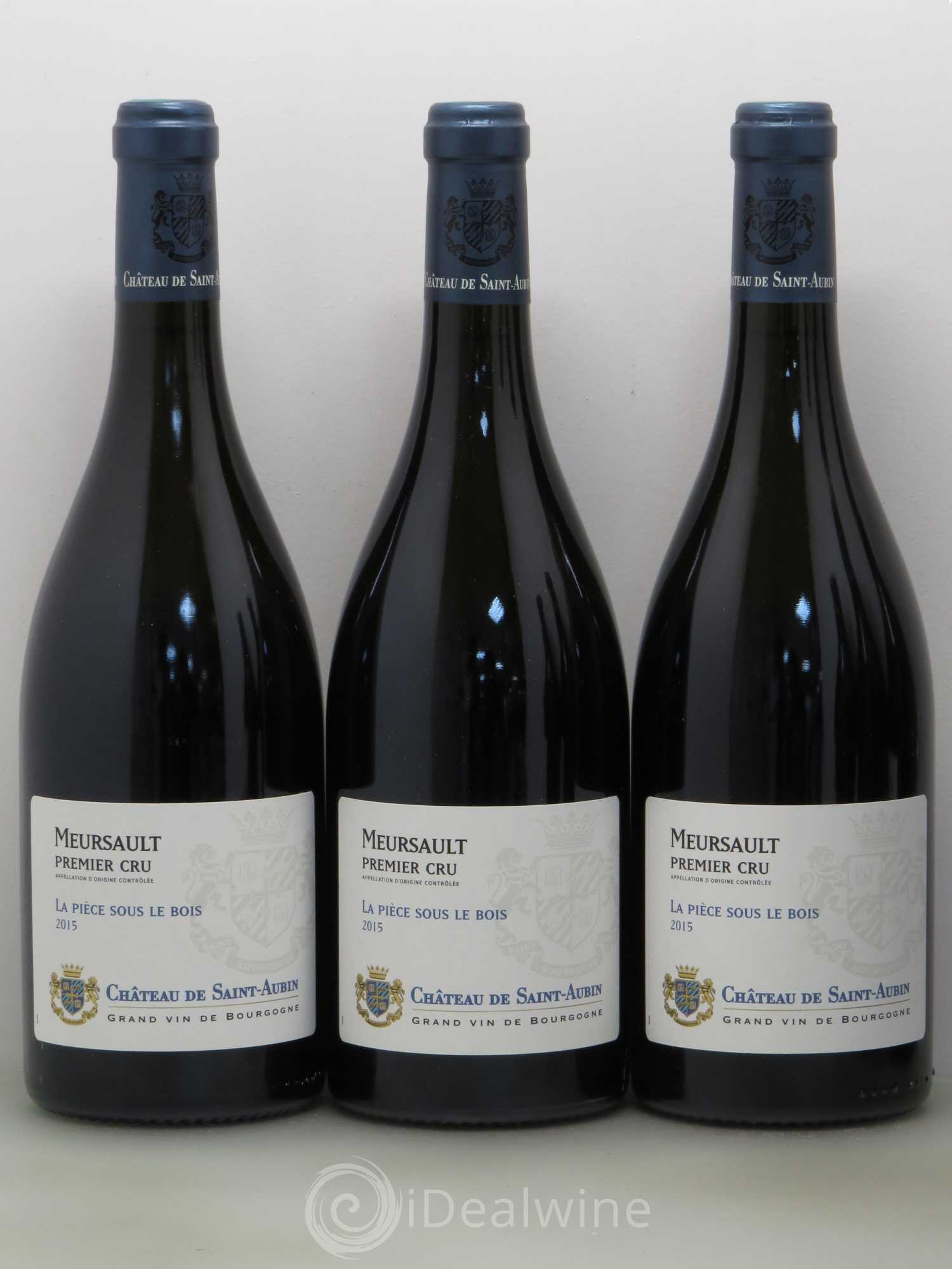 Meursault 1er Cru La pièce sous le bois Chateau de Saint Aubin 2015 - Lot de 6 bouteilles - 1