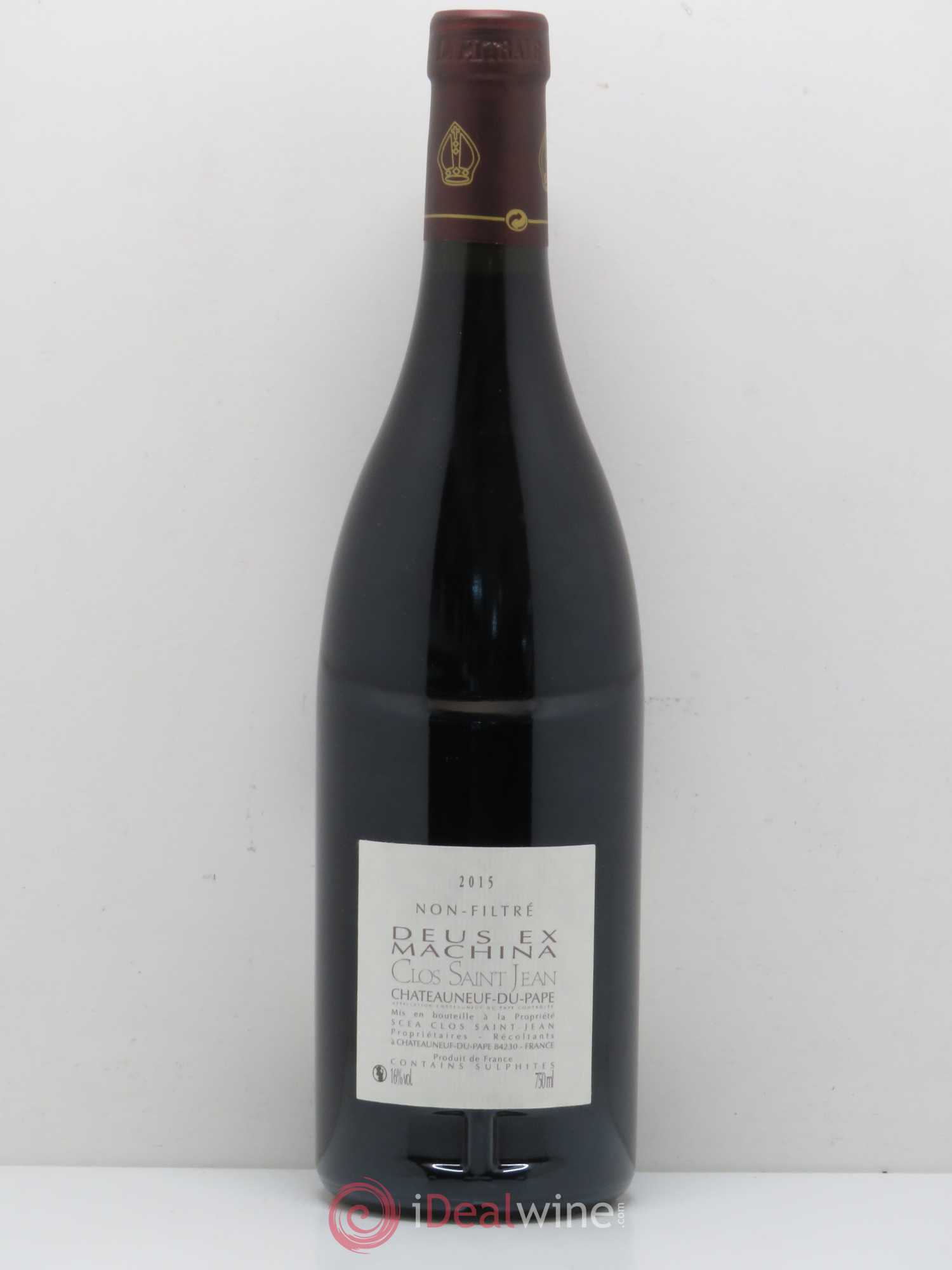 Châteauneuf-du-Pape Clos Saint-Jean Deus Ex Machina Pascal et Vincent Maurel 2015 - Lot de 1 bouteille - 1