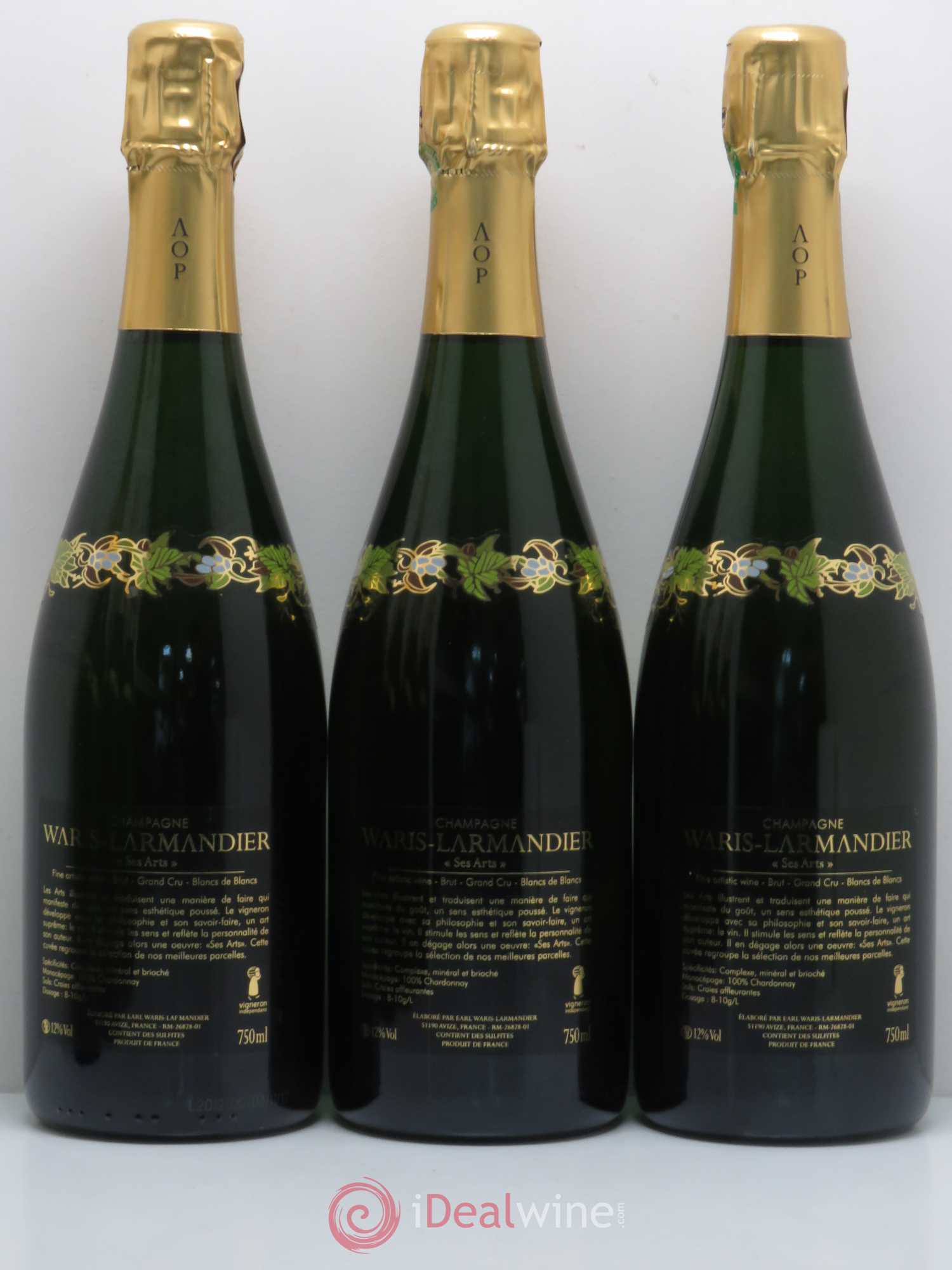 Champagne Ses Arts blanc de blancs WARIS LARMANDIER - Posten von 6 Flaschen - 2
