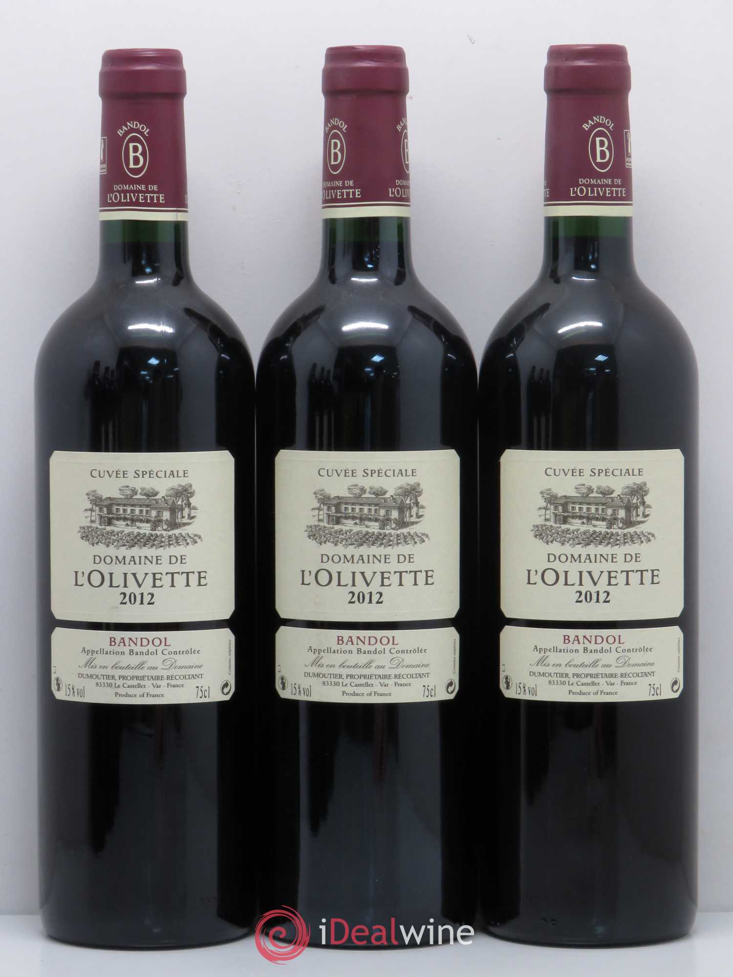 Bandol Cuvée spéciale Domaine de l'Olivette 2012 - Posten von 6 Flaschen - 1