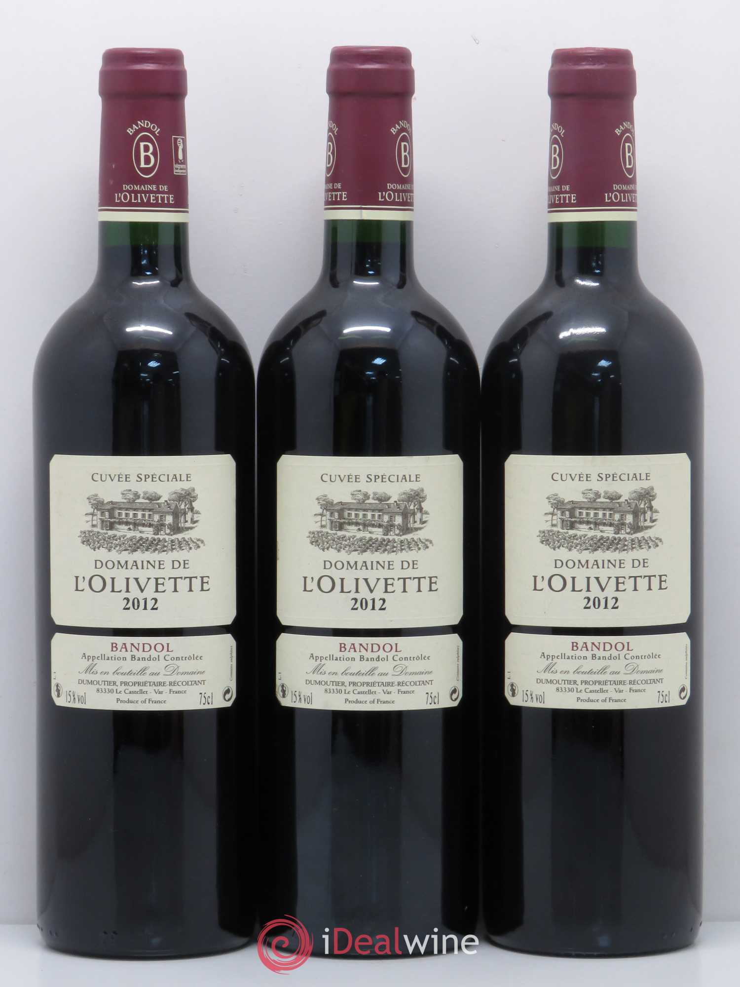 Bandol Cuvée spéciale Domaine de l'Olivette 2012 - Posten von 6 Flaschen - 2