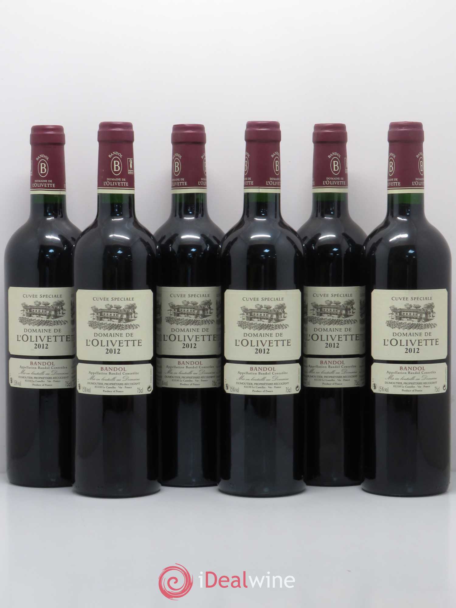 Bandol Cuvée spéciale Domaine de l'Olivette 2012 - Posten von 6 Flaschen - 0
