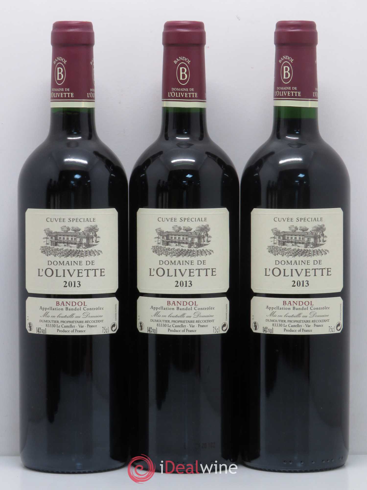 Bandol Cuvée spéciale Domaine de l'Olivette 2013 - Posten von 6 Flaschen - 1