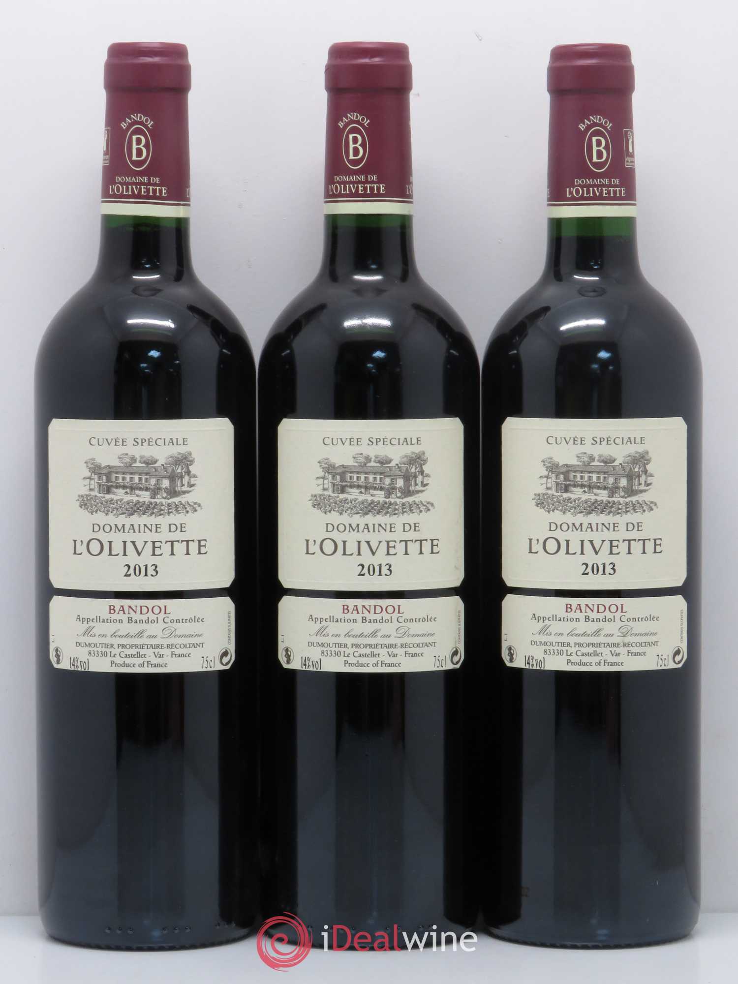Bandol Cuvée spéciale Domaine de l'Olivette 2013 - Posten von 6 Flaschen - 2