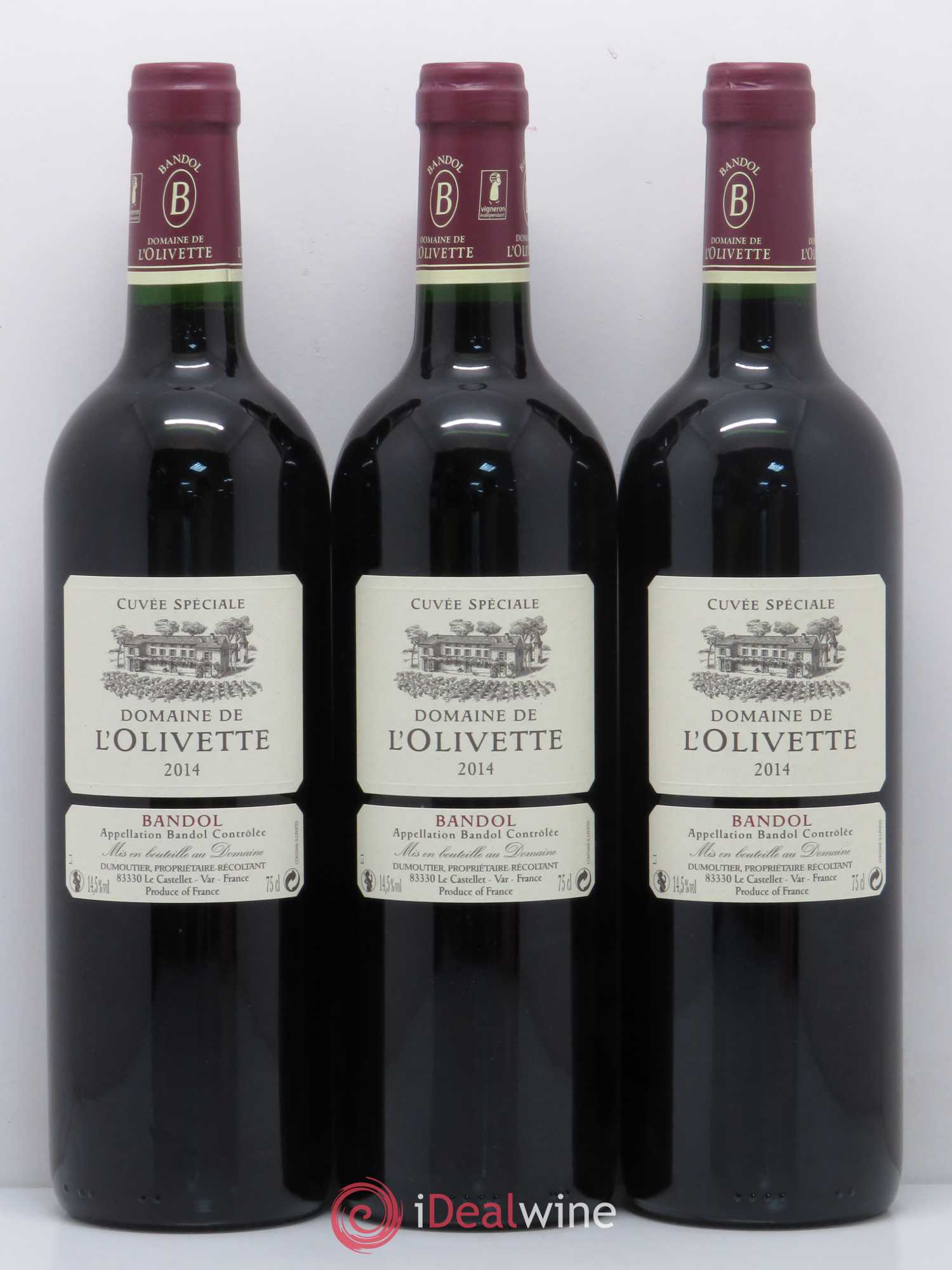Bandol Cuvée spéciale Domaine de l'Olivette 2014 - Posten von 6 Flaschen - 2
