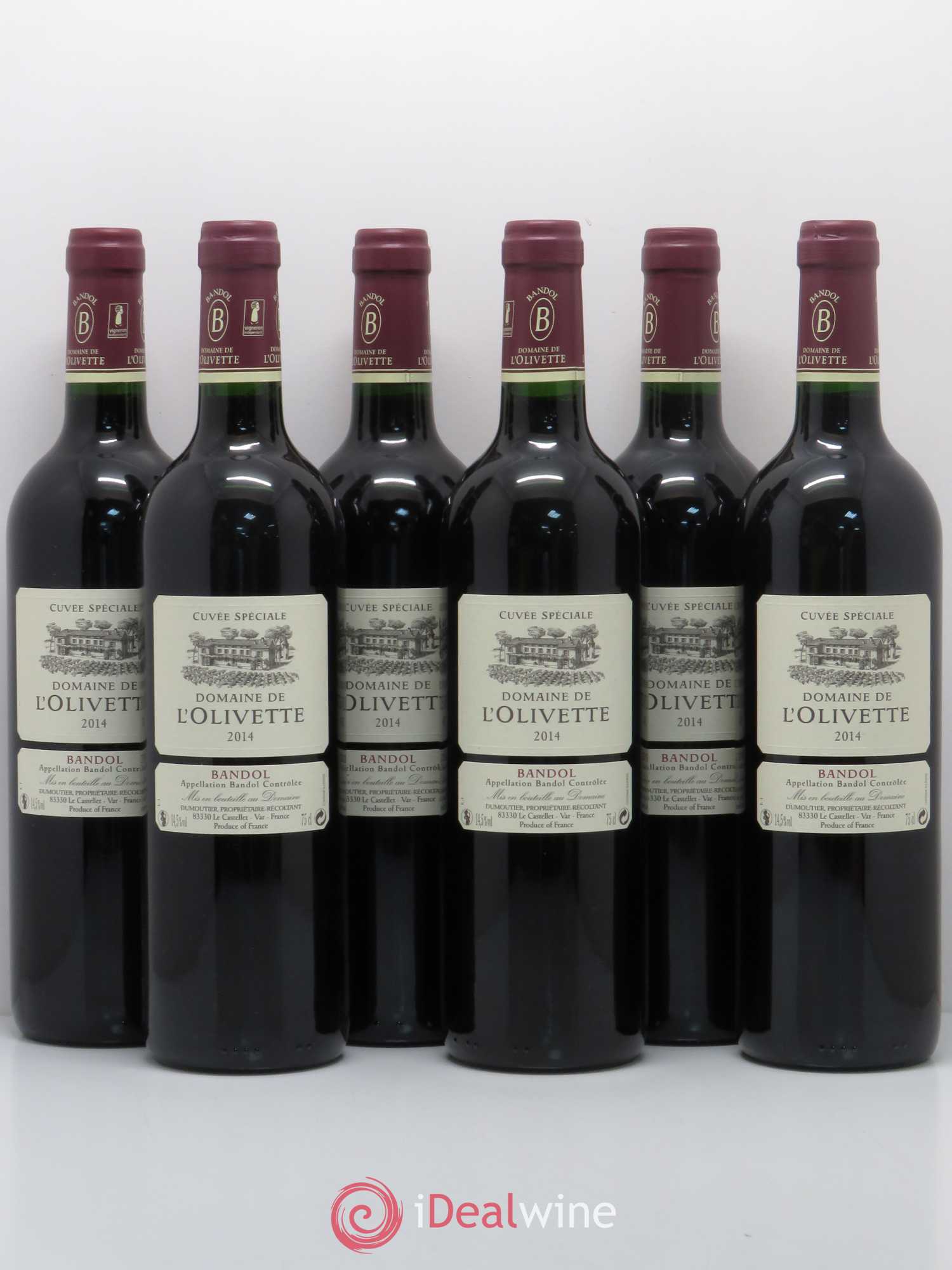 Bandol Cuvée spéciale Domaine de l'Olivette 2014 - Posten von 6 Flaschen - 0