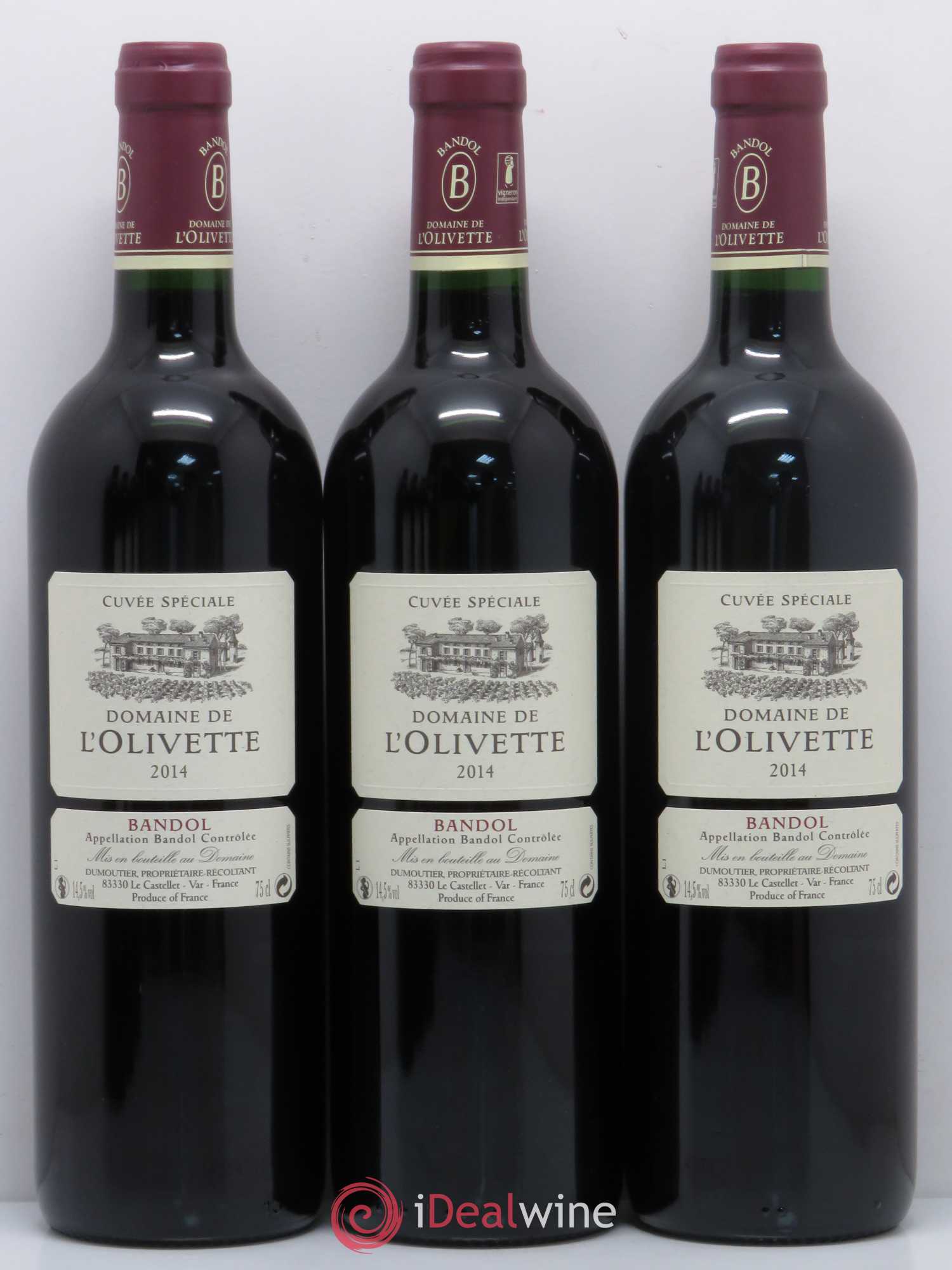 Bandol Cuvée spéciale Domaine de l'Olivette 2014 - Posten von 6 Flaschen - 1