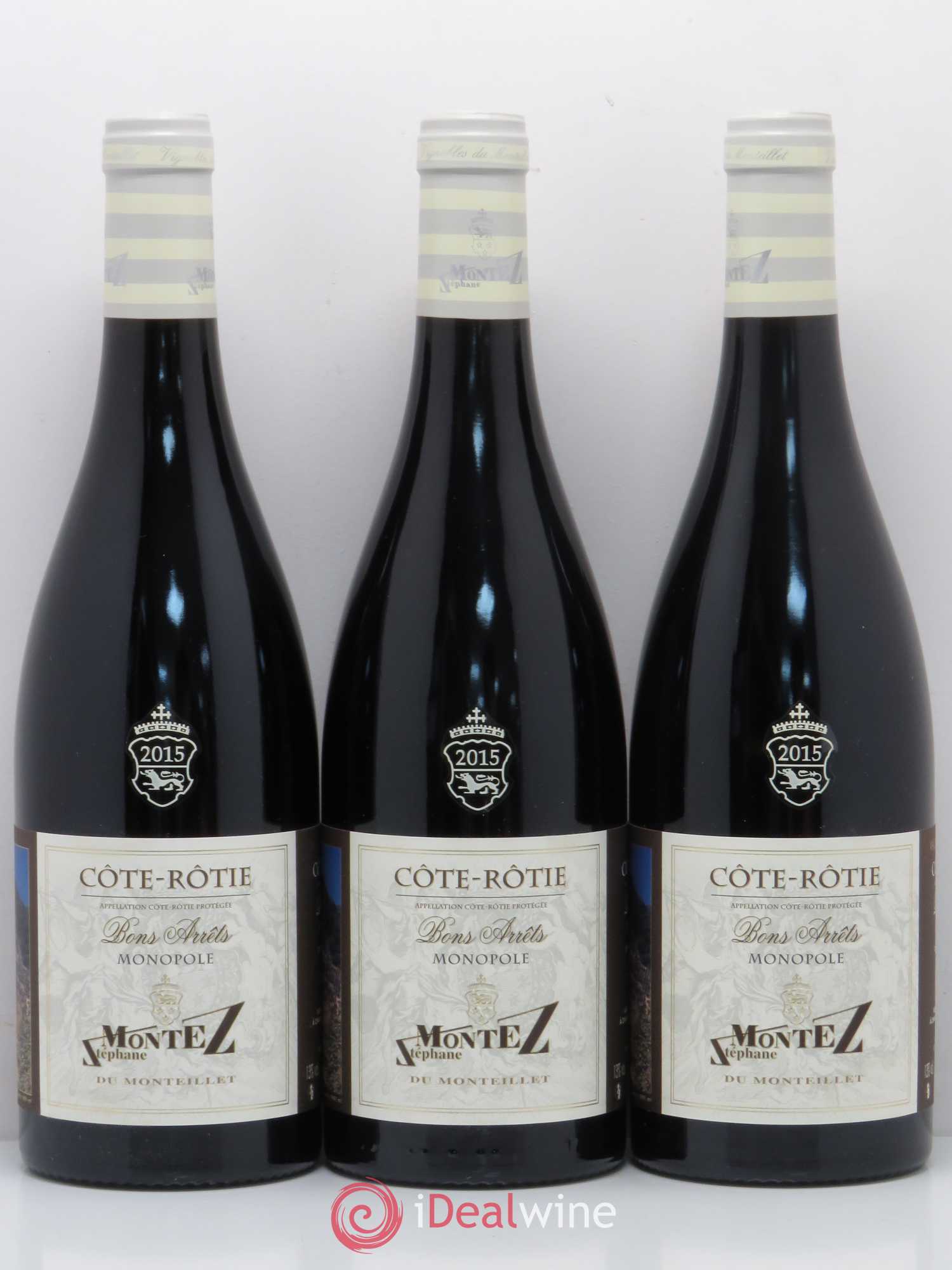 Côte-Rôtie Bons Arrets Monopole Stephane Montez 2015 - Posten von 3 Flaschen - 0