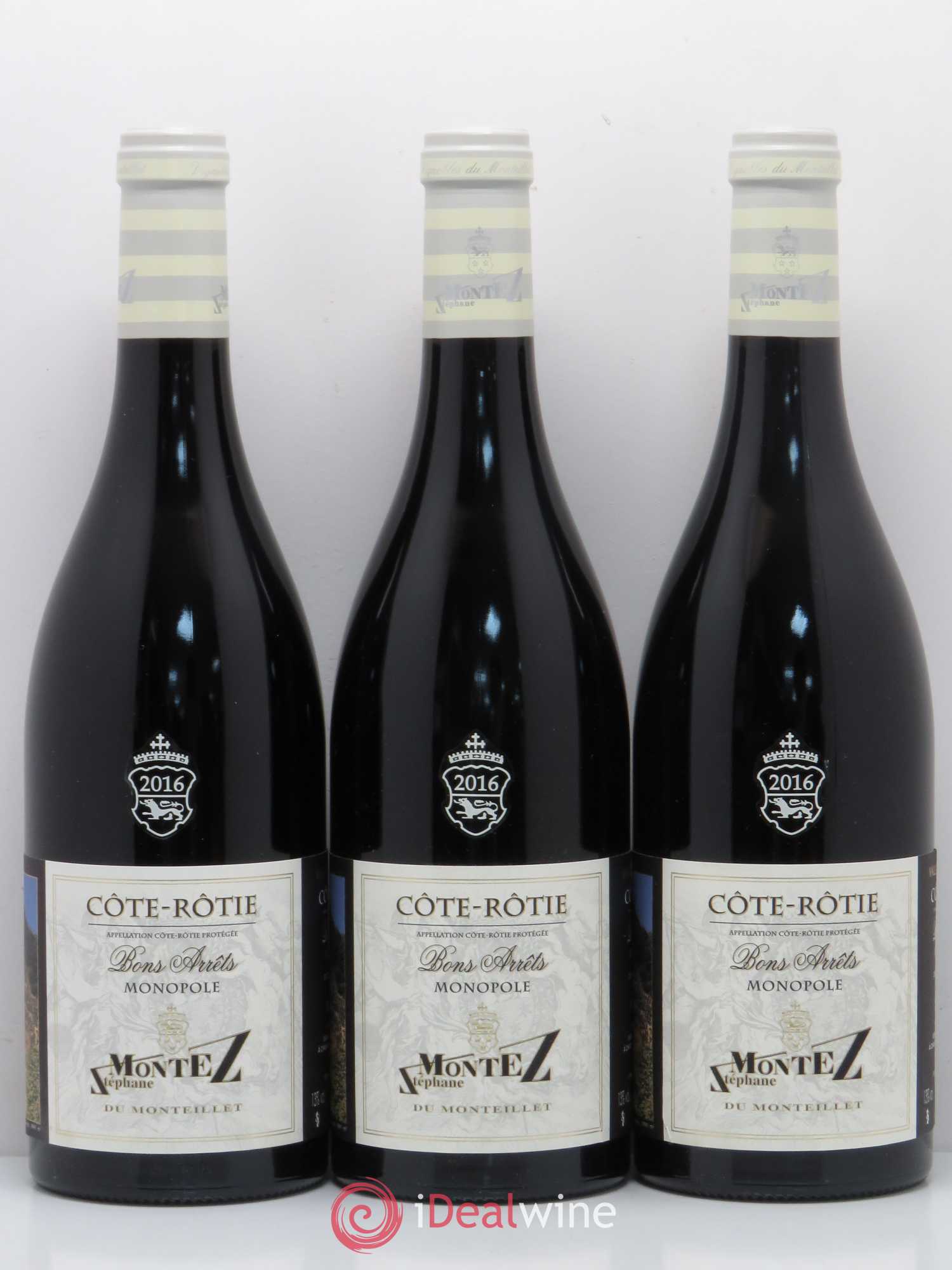 Côte-Rôtie Bons Arrets Monopole Stephane Montez 2016 - Posten von 3 Flaschen - 0