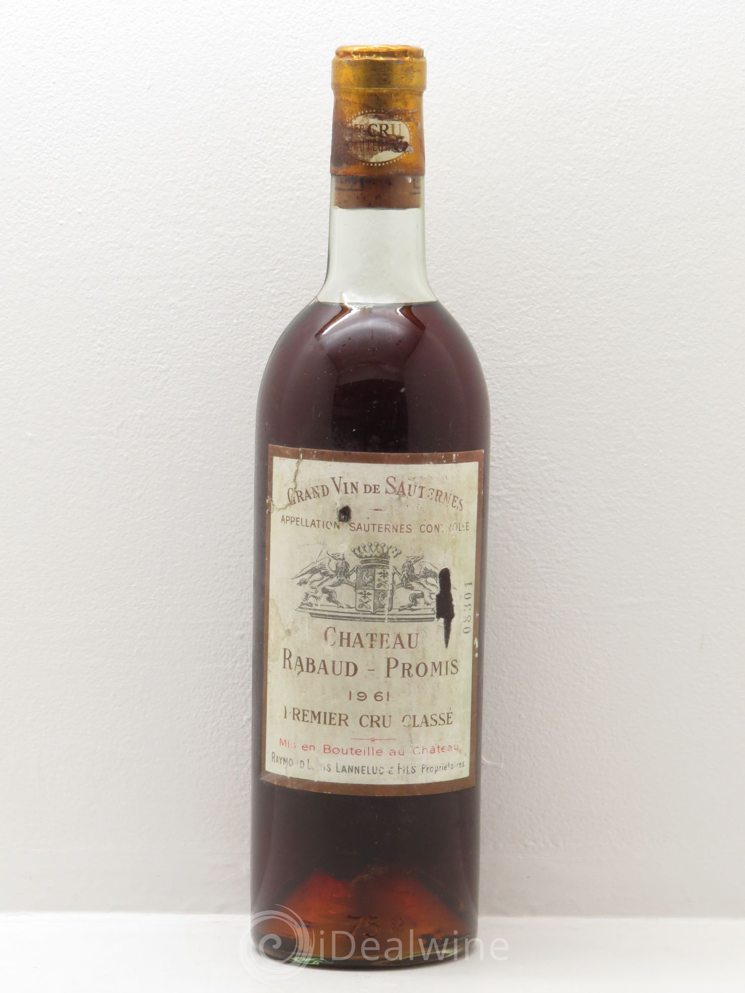 Château Rabaud Promis 1er Grand Cru Classé 1961 - Posten von 1 Flasche - 0