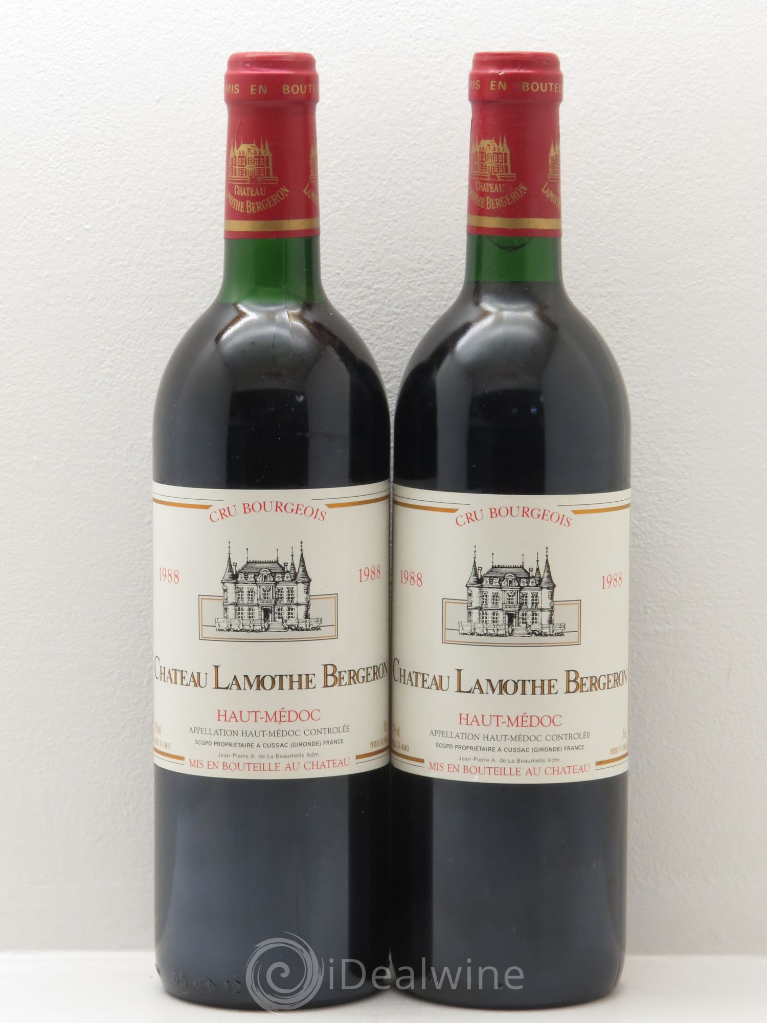 Château Lamothe Bergeron Cru Bourgeois 1988 - Lot de 2 bouteilles - 0