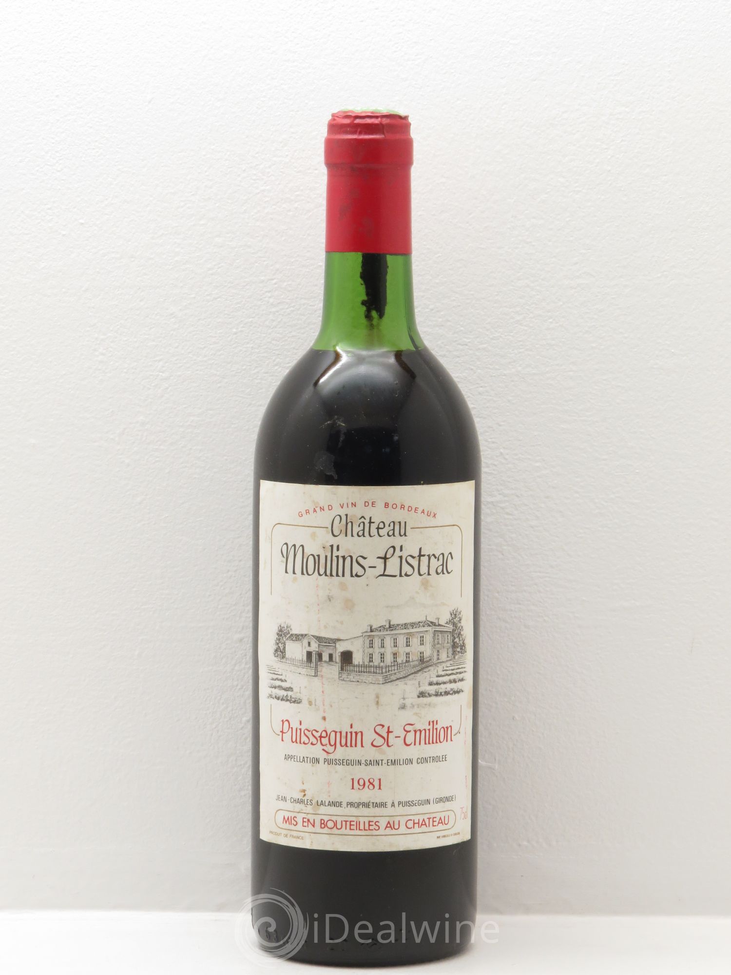 Bordeaux Moulin Listrac Puisseguin Saint Emilion 1981 - Posten von 1 Flasche - 0
