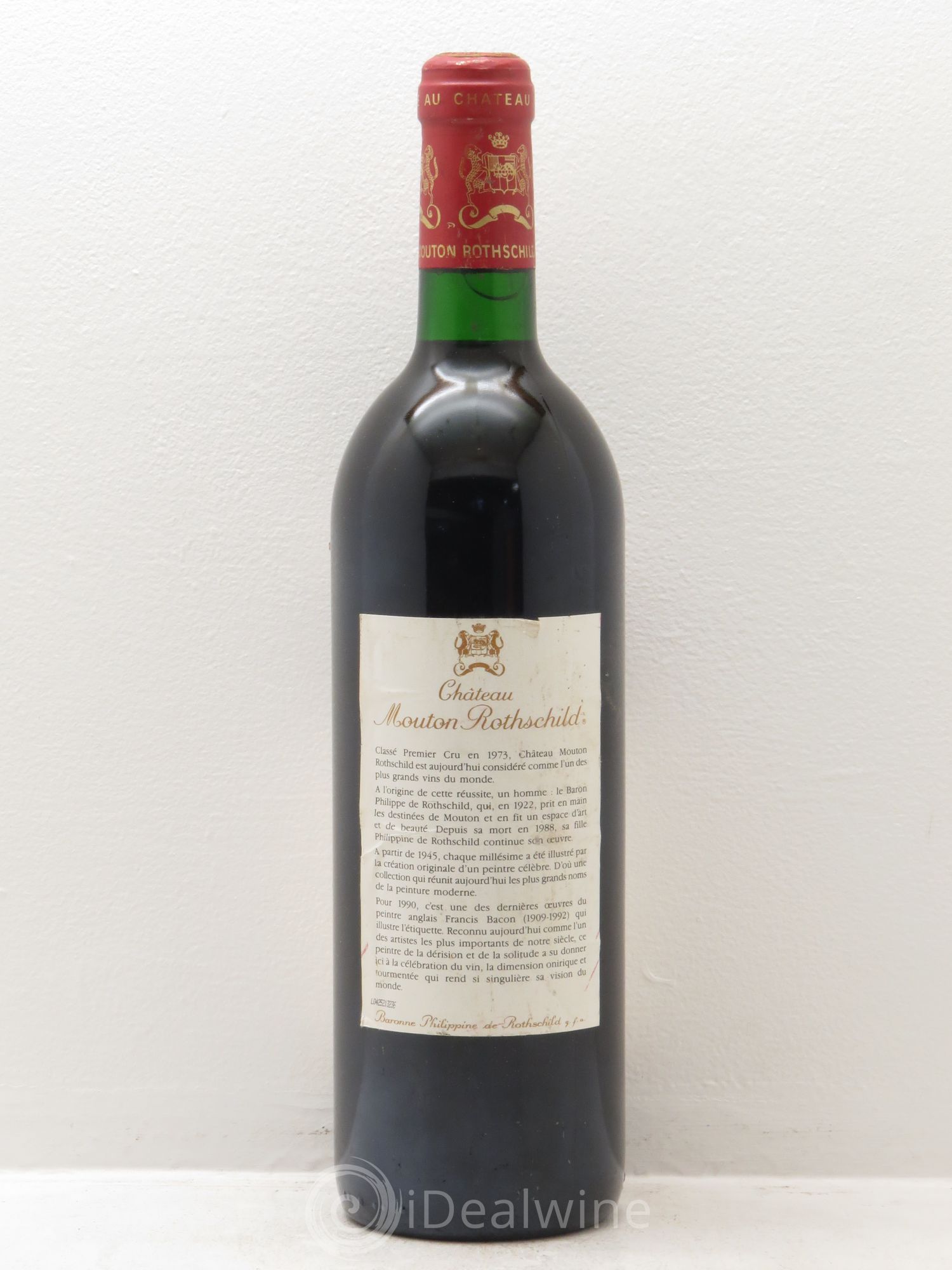 Château Mouton Rothschild 1er Grand Cru Classé 1990 - Lot de 1 bouteille - 1