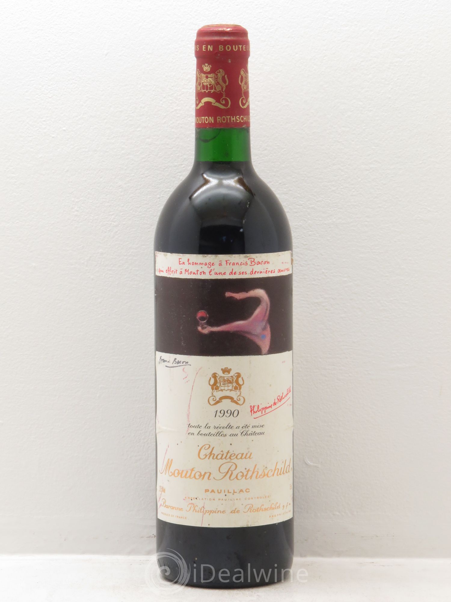 Château Mouton Rothschild 1er Grand Cru Classé 1990 - Lot de 1 bouteille - 0
