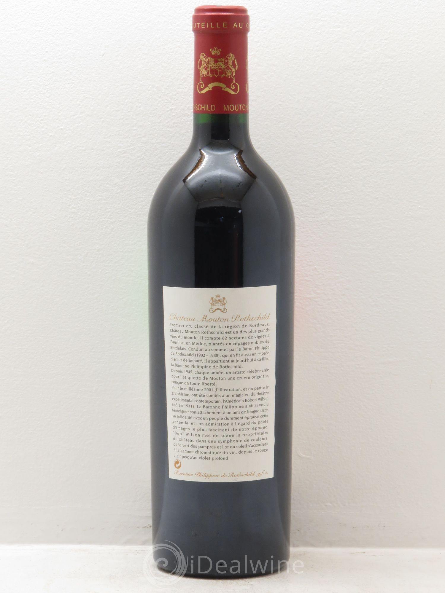 Château Mouton Rothschild 1er Grand Cru Classé 2001 - Lot de 1 bouteille - 1