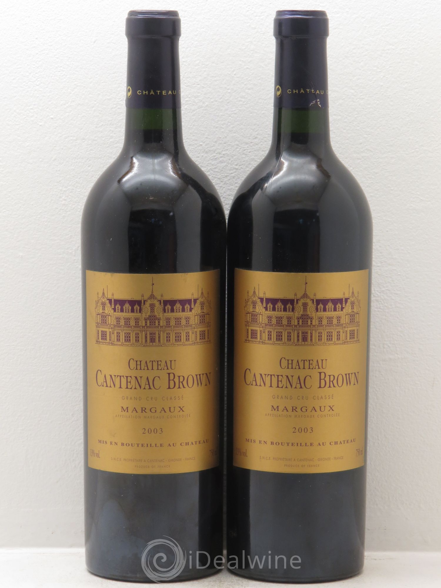 Château Cantenac Brown 3ème Grand Cru Classé 2003 - Lot de 2 bouteilles - 0