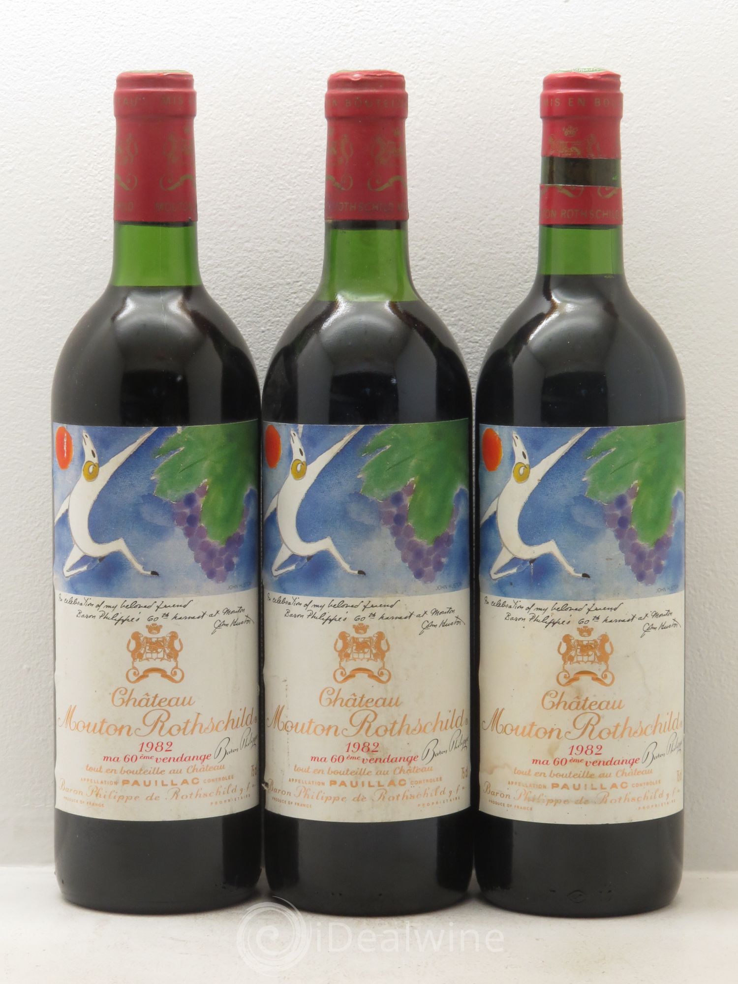 Château Mouton Rothschild 1er Grand Cru Classé 1982 - Lot de 6 bouteilles - 1