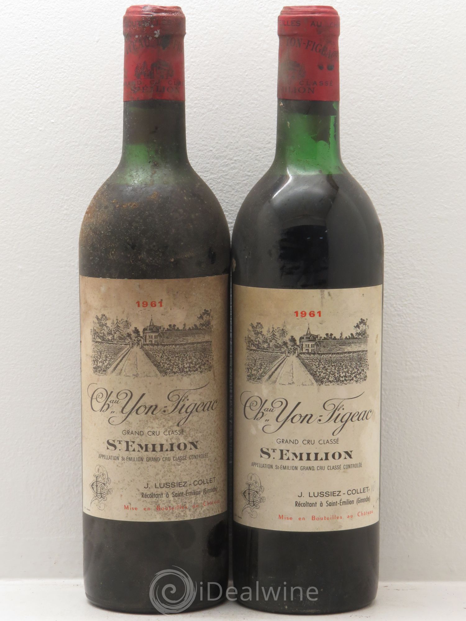 Château Yon Figeac Grand Cru Classé 1961 - Lot de 2 bouteilles - 0