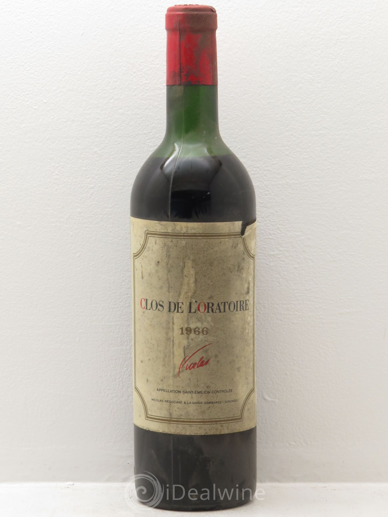 Clos de l'Oratoire Grand Cru Classé (senza prezzo di riserva) 1966 - Lotto di 1 bottiglia - 0