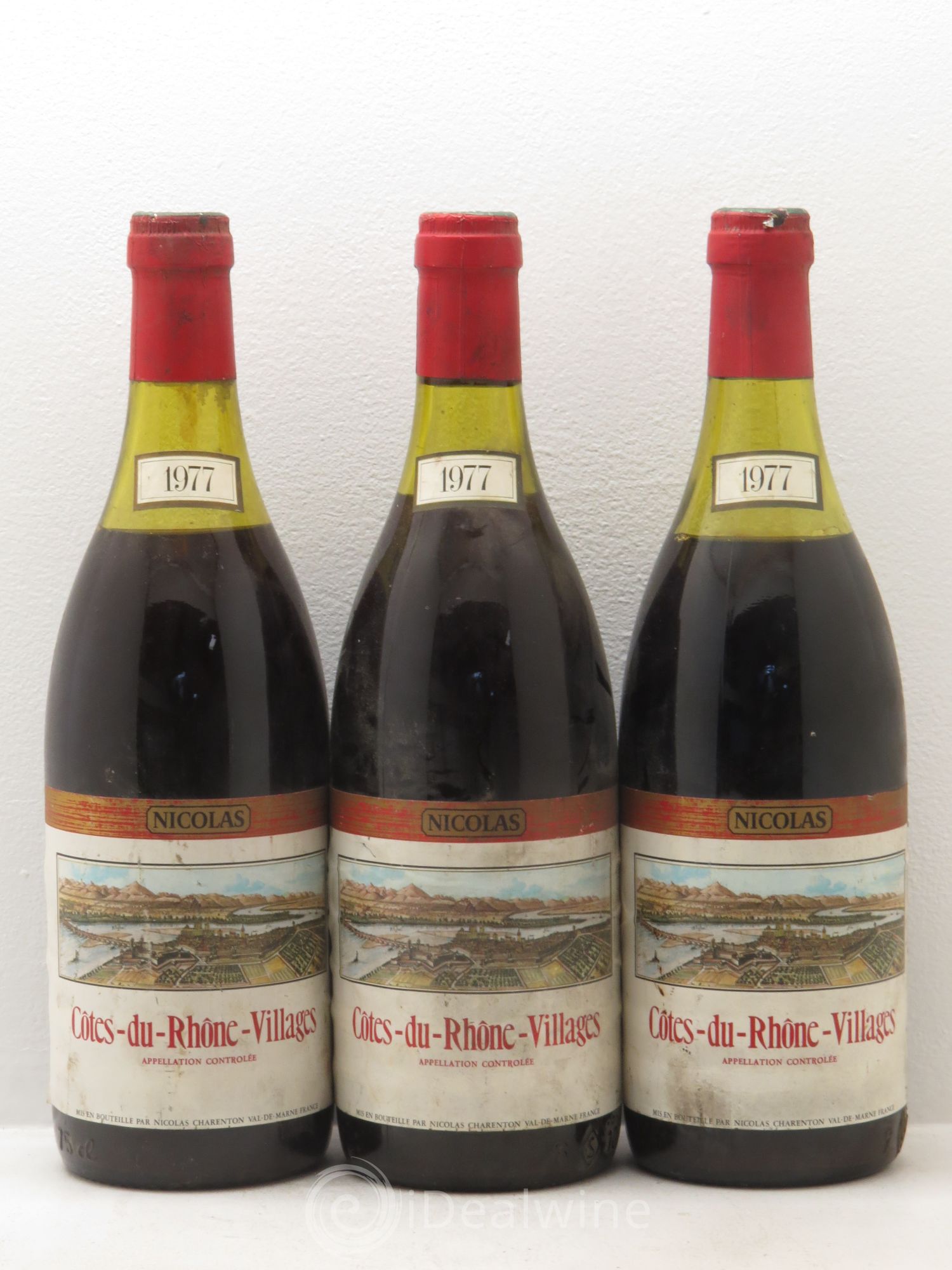 Côtes-du-Rhône Nicolas Négociant (sans prix de réserve) 1977 - Posten von 3 Flaschen - 0