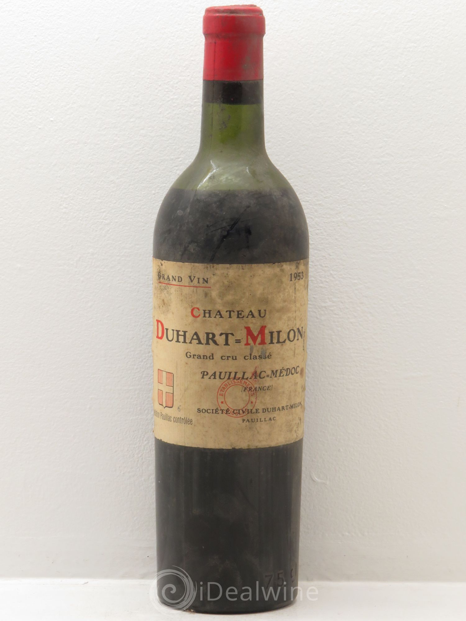 Château Duhart-Milon 4ème Grand Cru Classé 1953 - Lotto di 1 bottiglia - 0