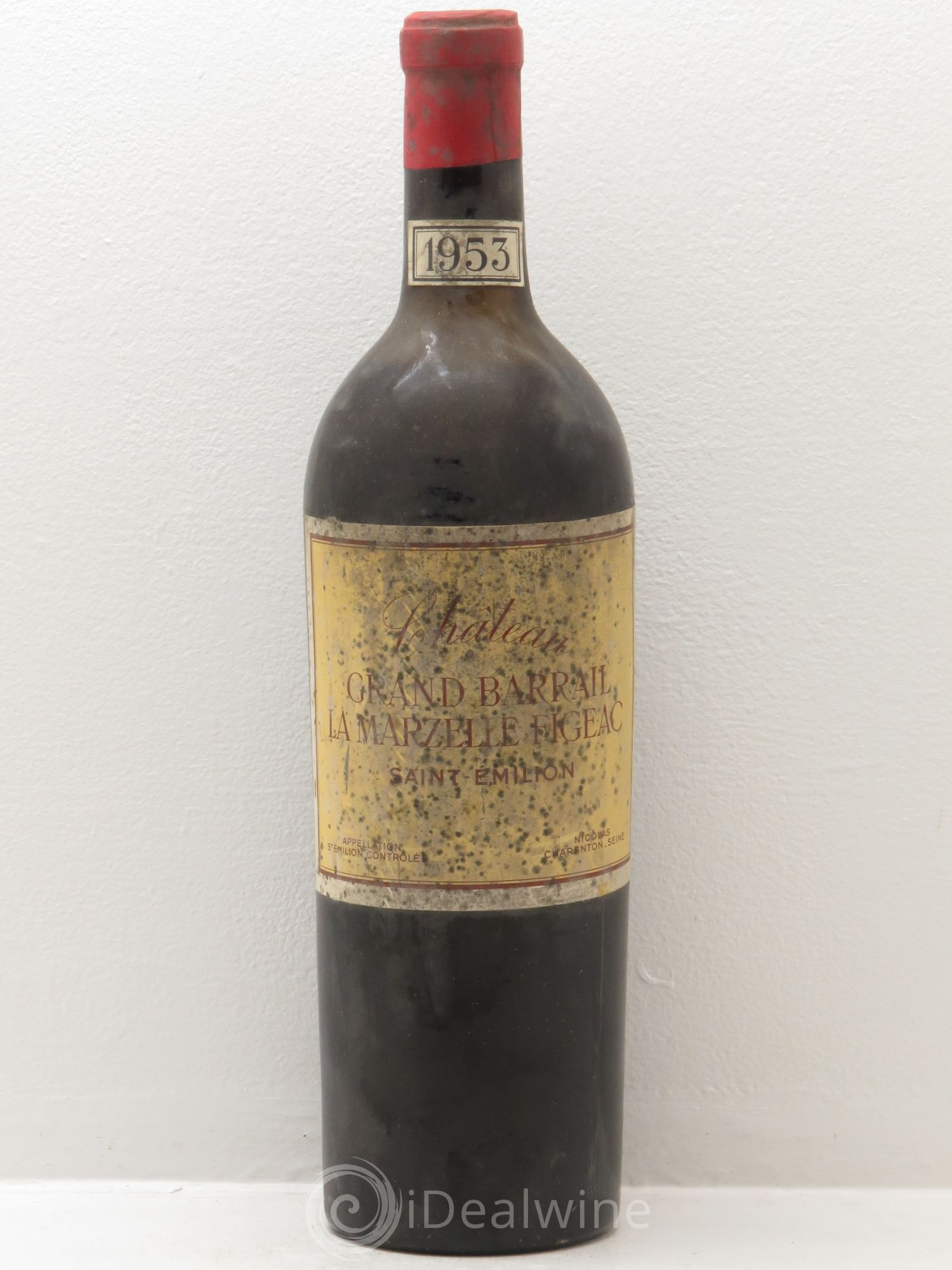 Château Grand Barrail Lamarzelle Figeac Grand Cru Classé 1953 - Lot de 1 bouteille - 0