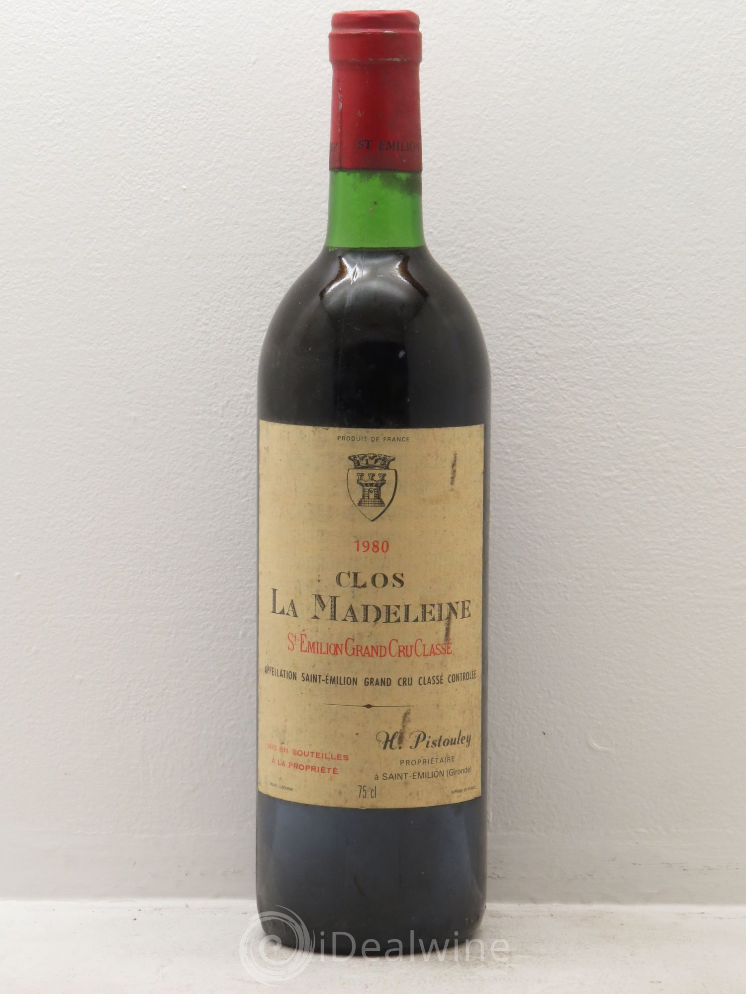 Clos la Madeleine Grand Cru Classé 1980 - Lot de 1 bouteille - 0