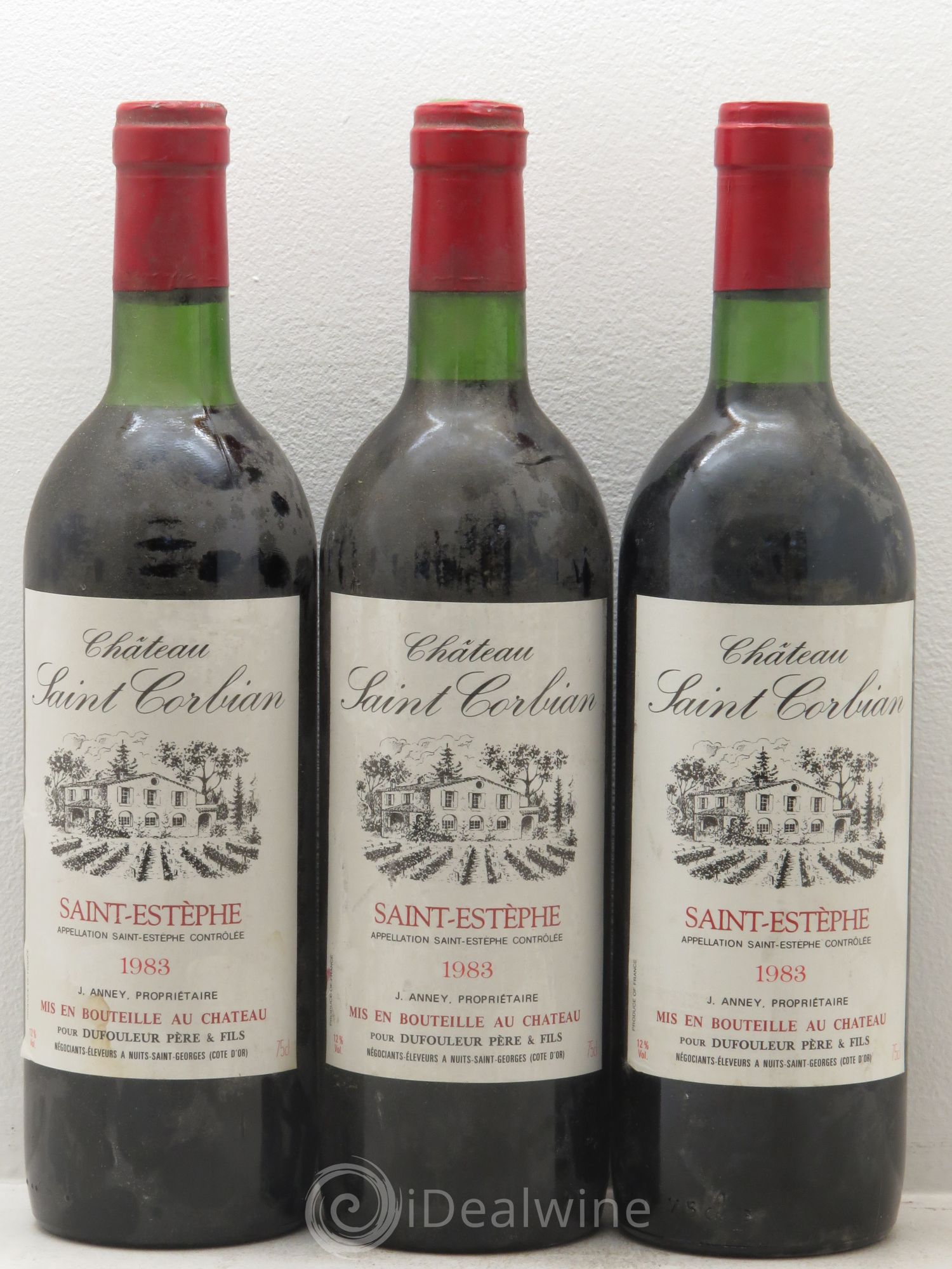 Saint-Estèphe Château Saint Corbian (sans prix de réserve) 1983 - Posten von 3 Flaschen - 0